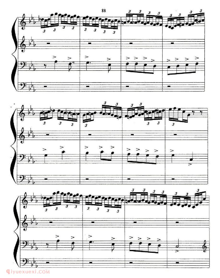 手风琴乐曲【喀秋莎 三重奏】五线谱