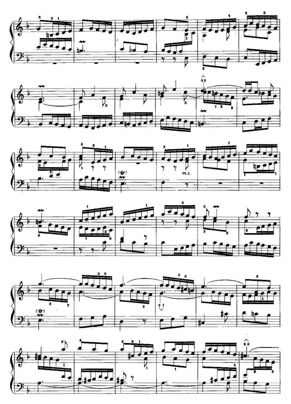 手风琴复调作品【F大调前奏曲与赋格】五线谱