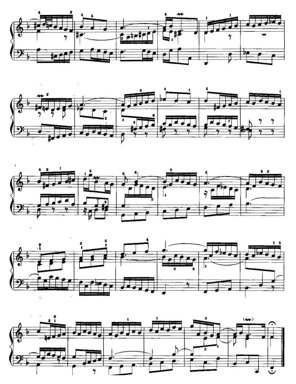 手风琴复调作品【F大调前奏曲与赋格】五线谱