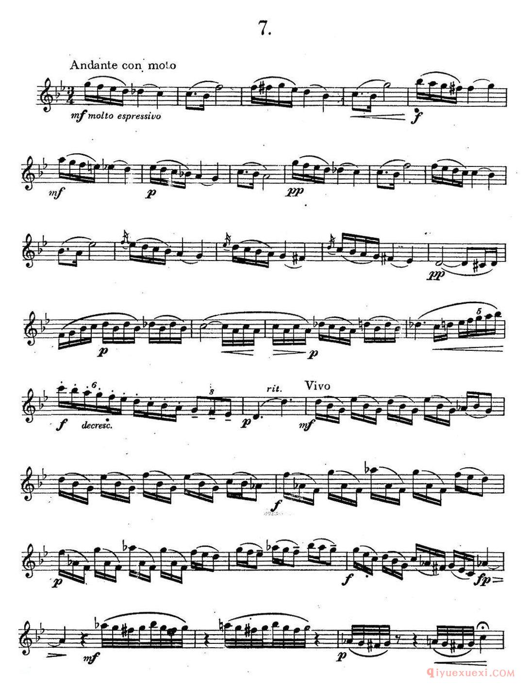 奇特克-萨克斯练习曲之七(ETUDY PRO SAXOPHON - FR ZITRK.op.3)