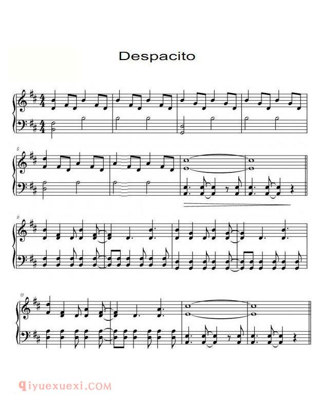马林巴谱《Despacito》
