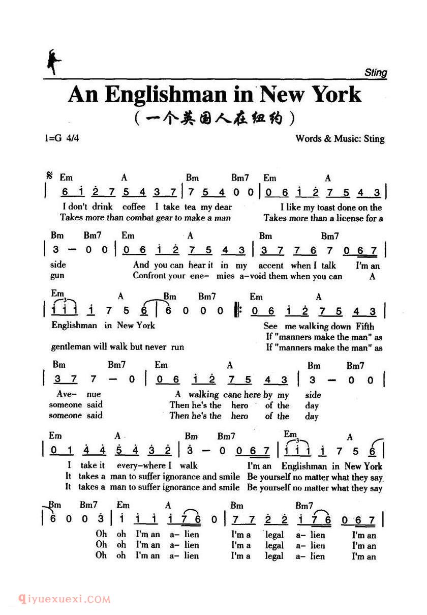 An Englishman in New York 一个英国人在纽约