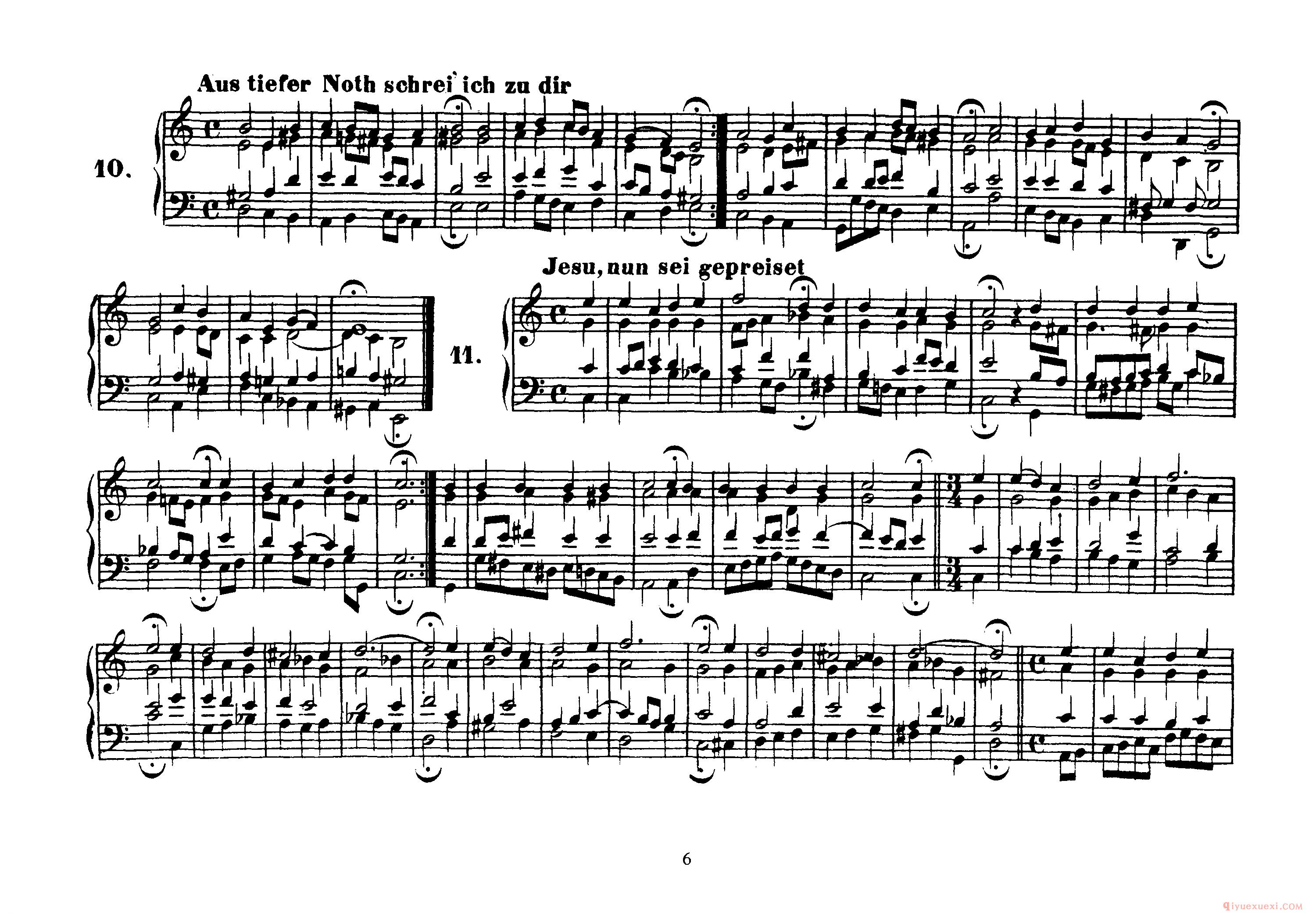 巴赫四声部众赞歌曲谱全集《Four-Part Chorales》高清完整版