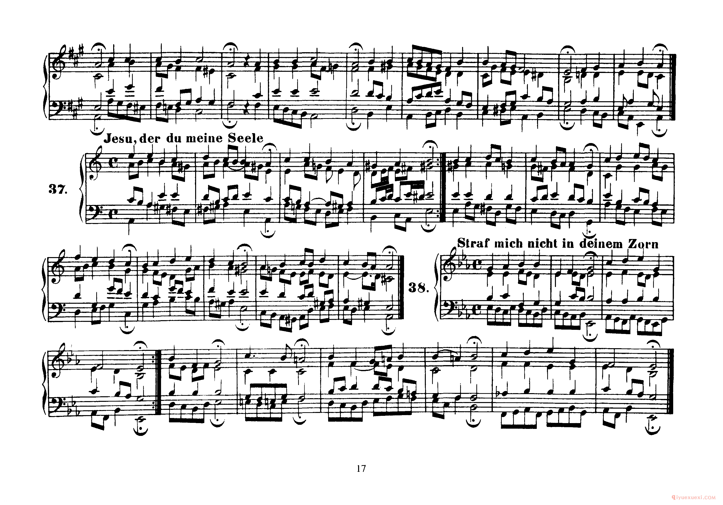 巴赫四声部众赞歌曲谱全集《Four-Part Chorales》高清完整版