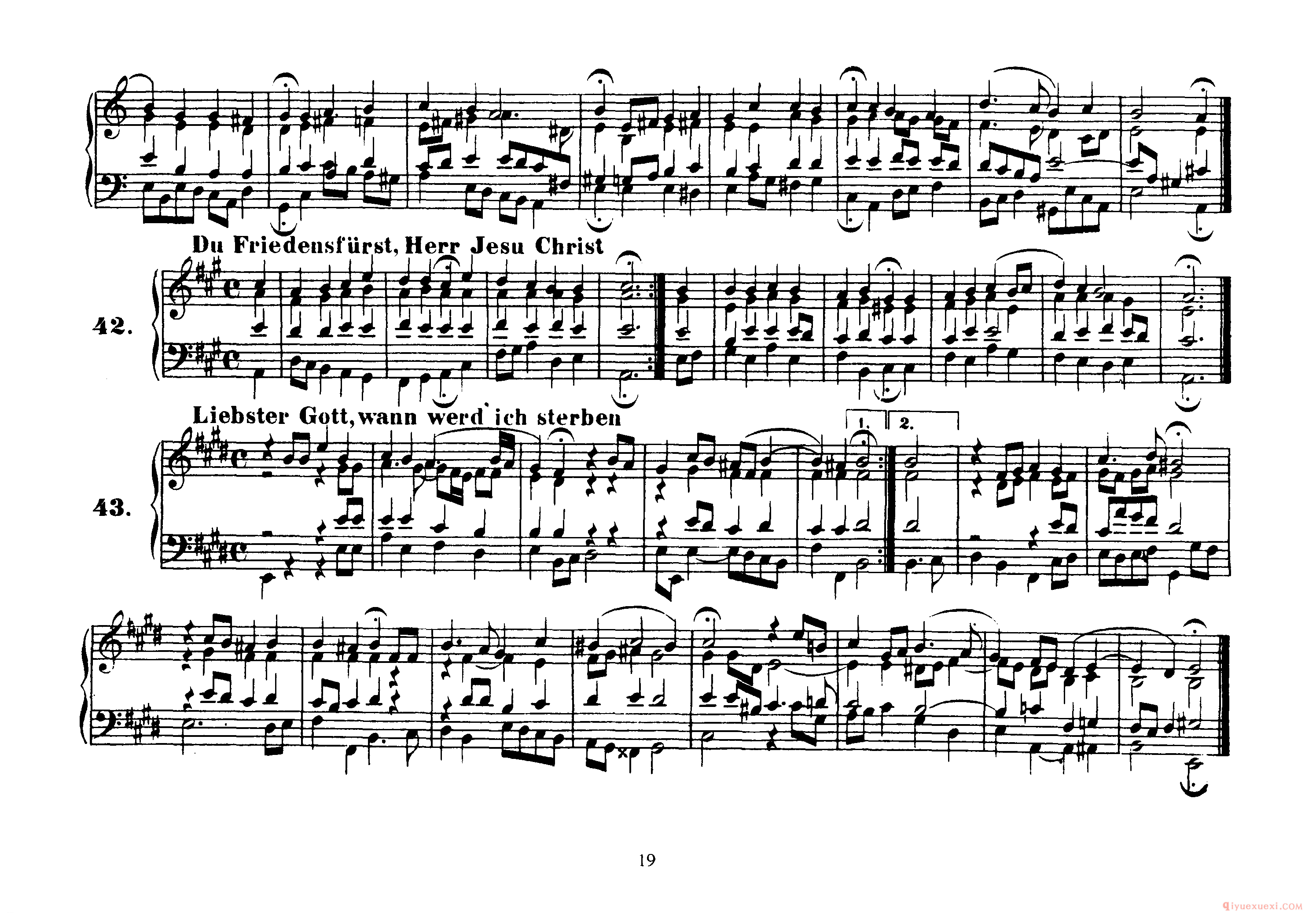 巴赫四声部众赞歌曲谱全集《Four-Part Chorales》高清完整版