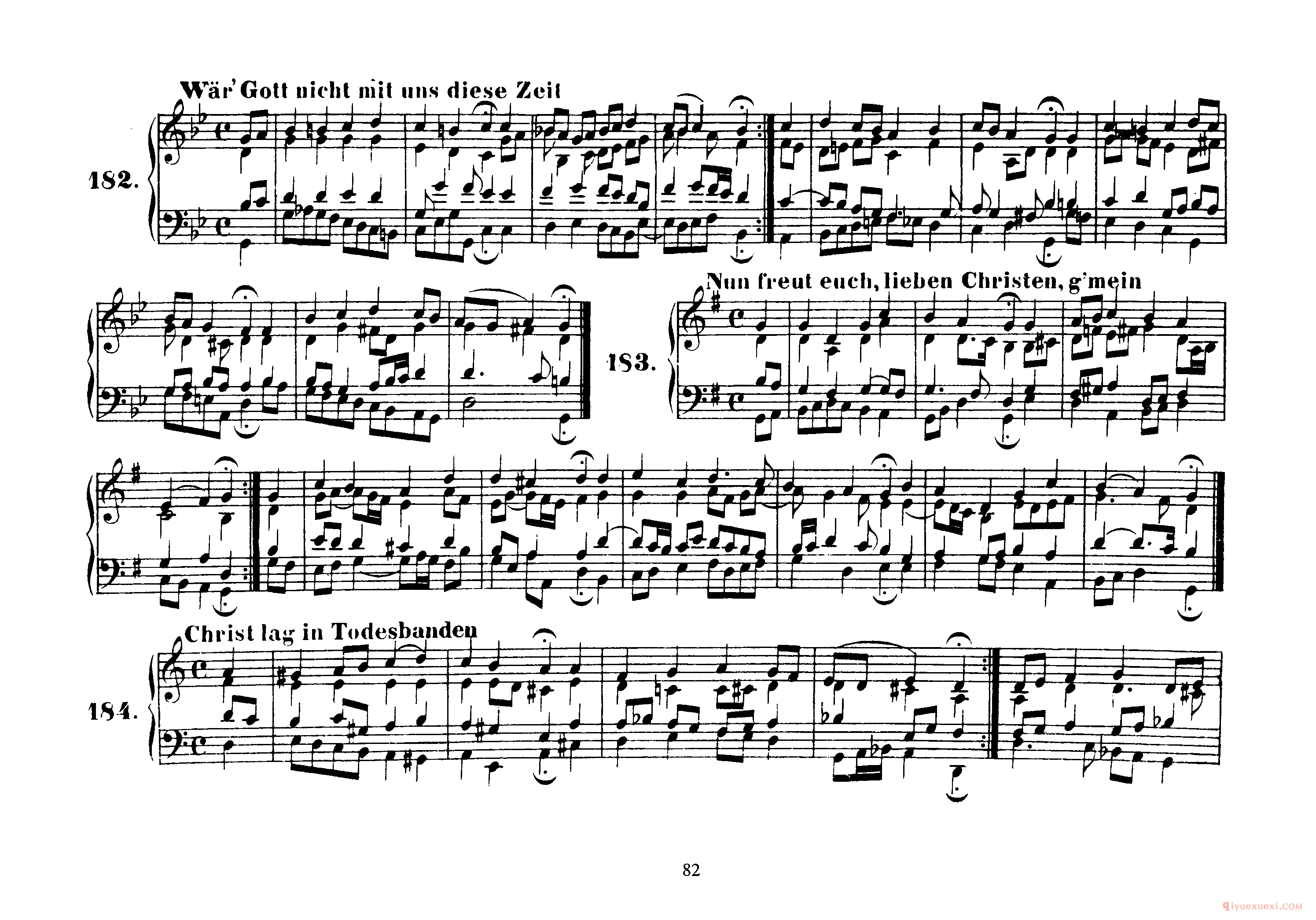 巴赫四声部众赞歌曲谱全集《Four-Part Chorales》高清完整版