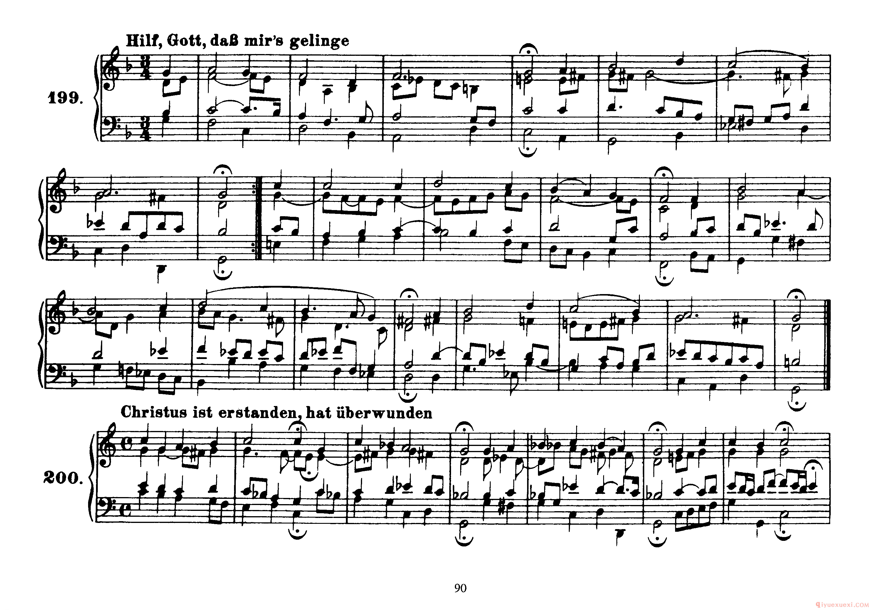 巴赫四声部众赞歌曲谱全集《Four-Part Chorales》高清完整版