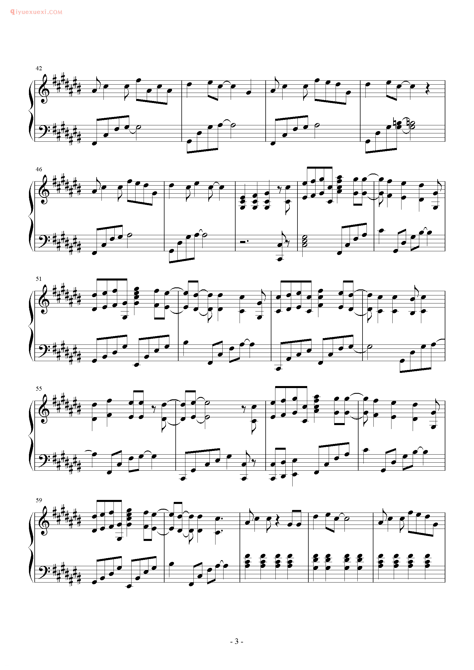 王力宏歌曲《你不知道的事》钢琴谱五线谱