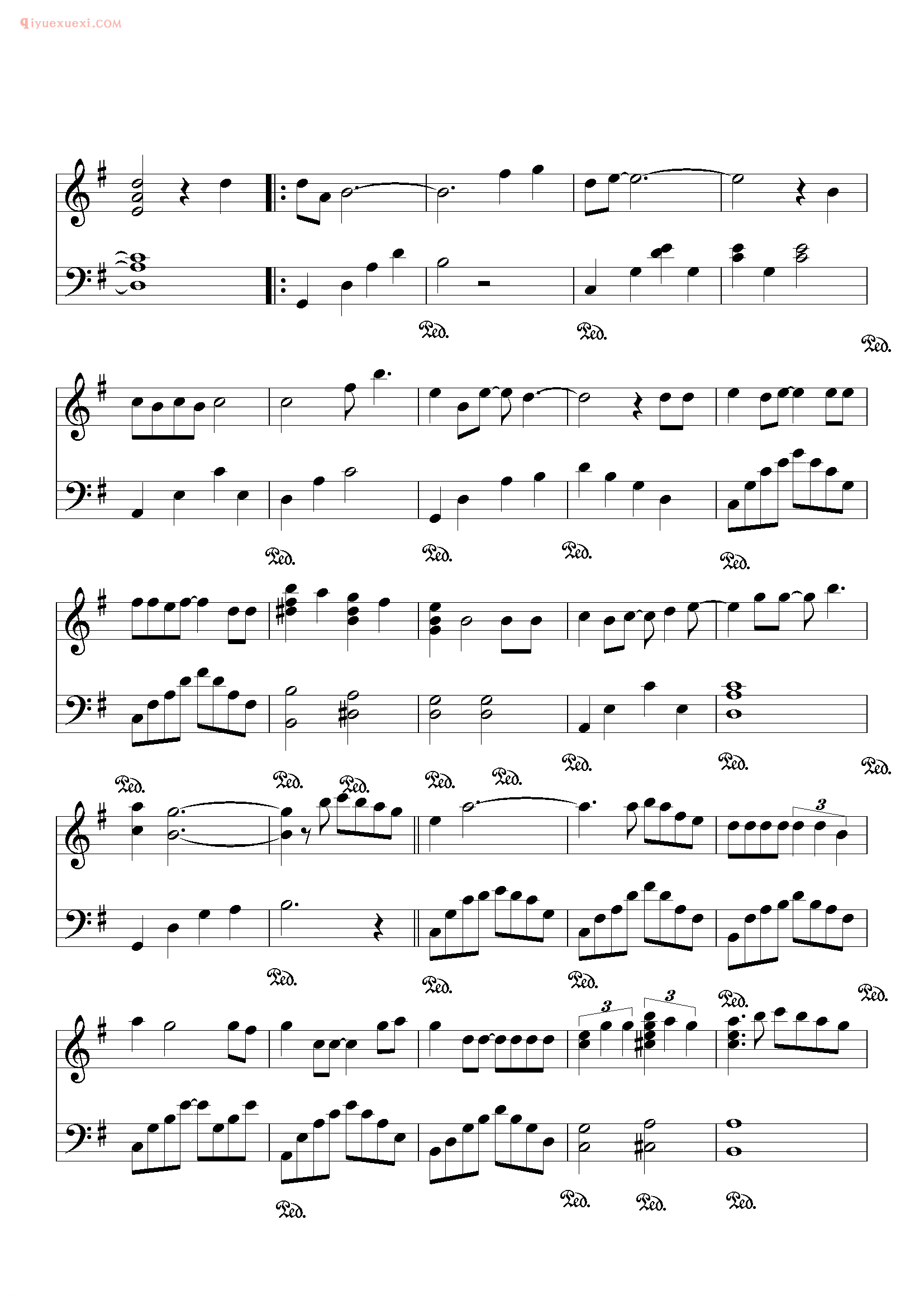 蔡依林歌曲《我知道你很难过》钢琴谱五线谱