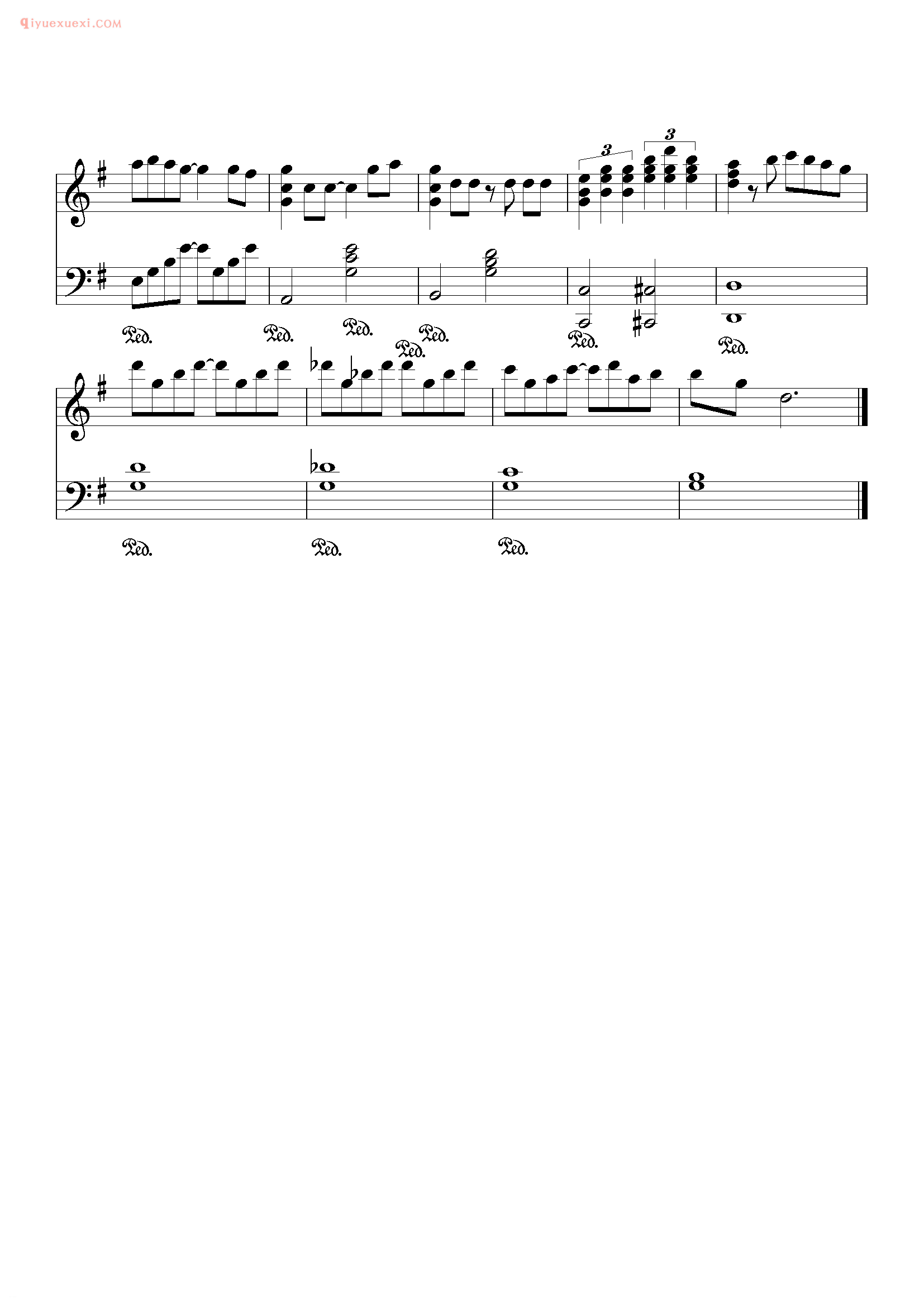 蔡依林歌曲《我知道你很难过》钢琴谱五线谱