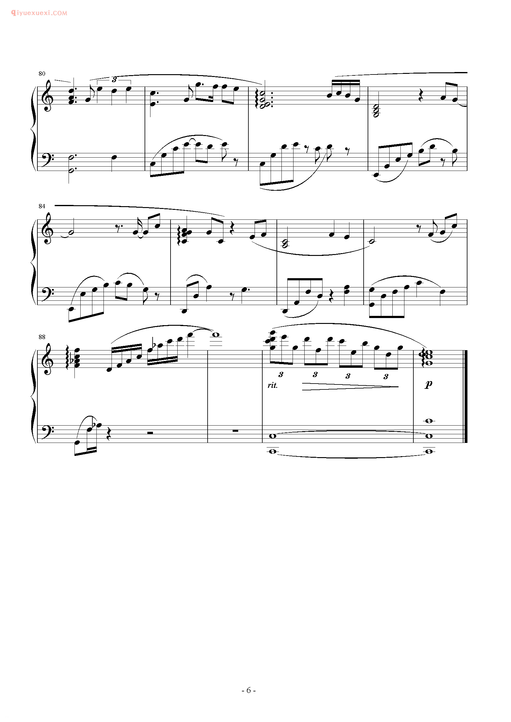 张学友歌曲《心如刀割》钢琴谱五线谱