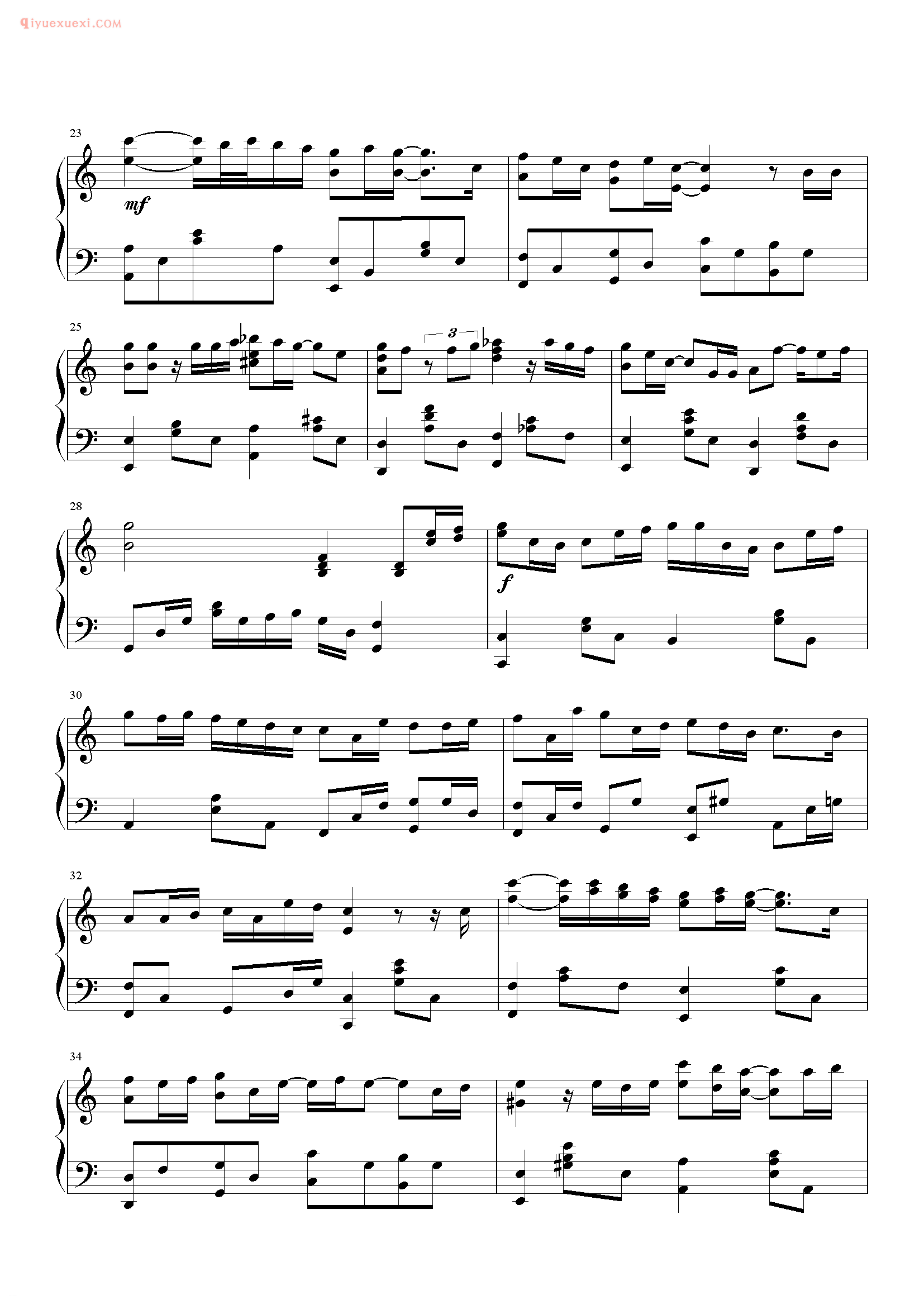 容祖儿歌曲《争气》钢琴谱五线谱