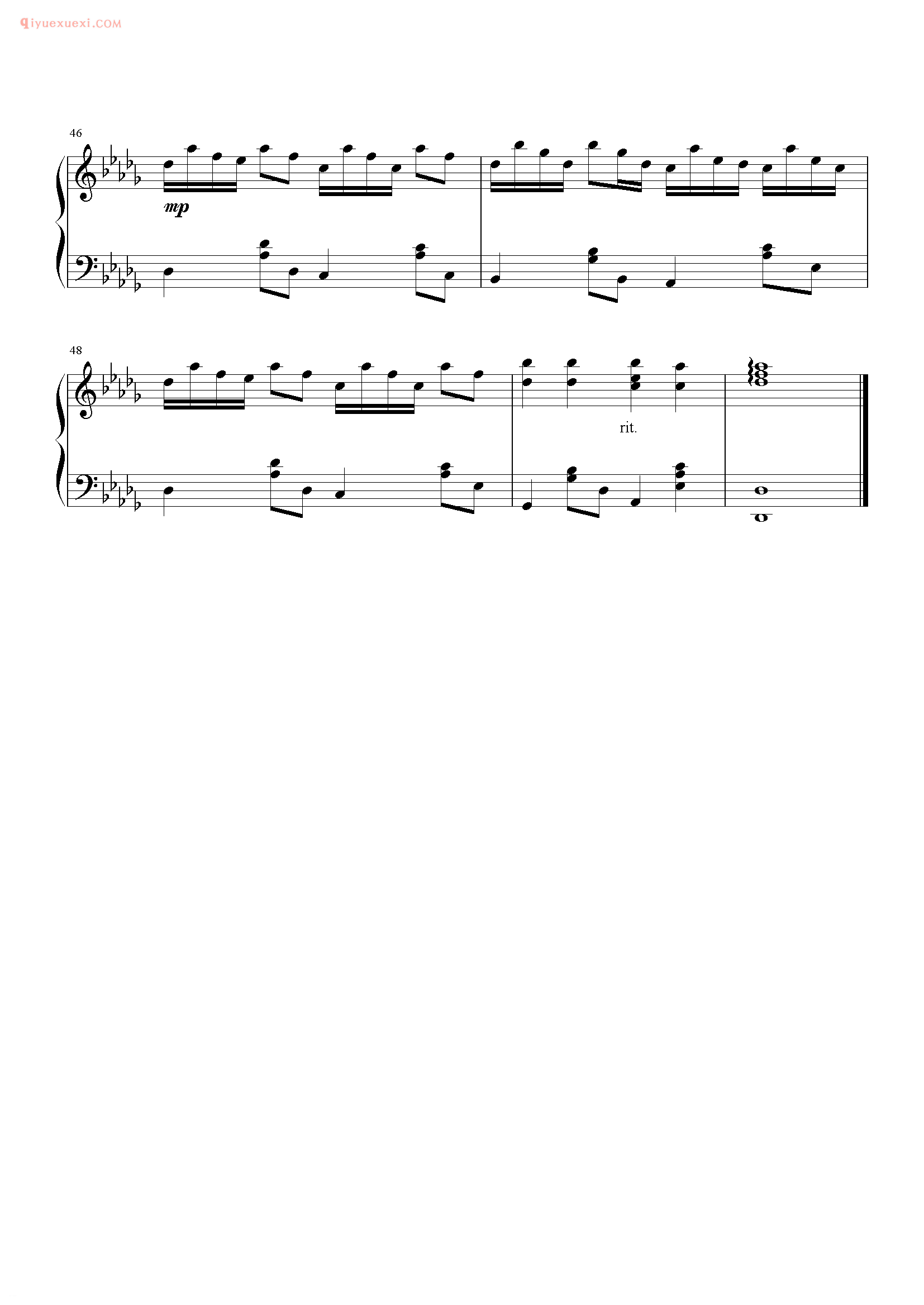 容祖儿歌曲《争气》钢琴谱五线谱