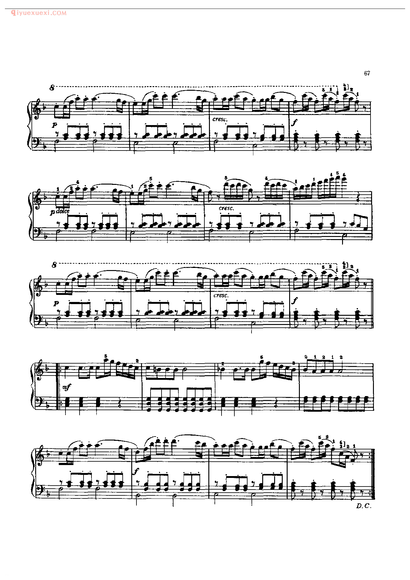 钢琴曲精选：维也纳进行曲(Wiener Marsch) 车尔尼