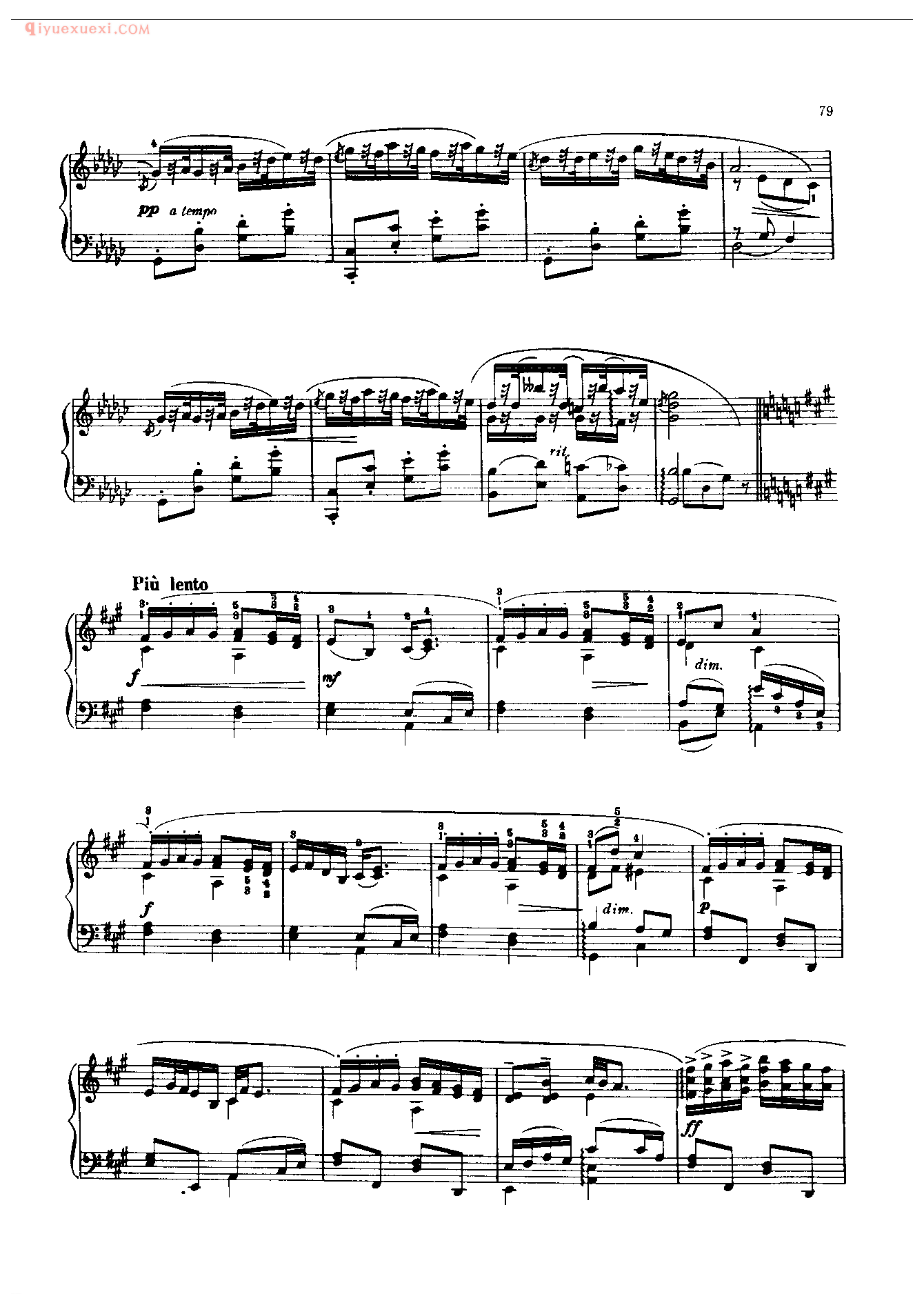 钢琴曲精选:诙谐曲(Humoresque)德沃扎克