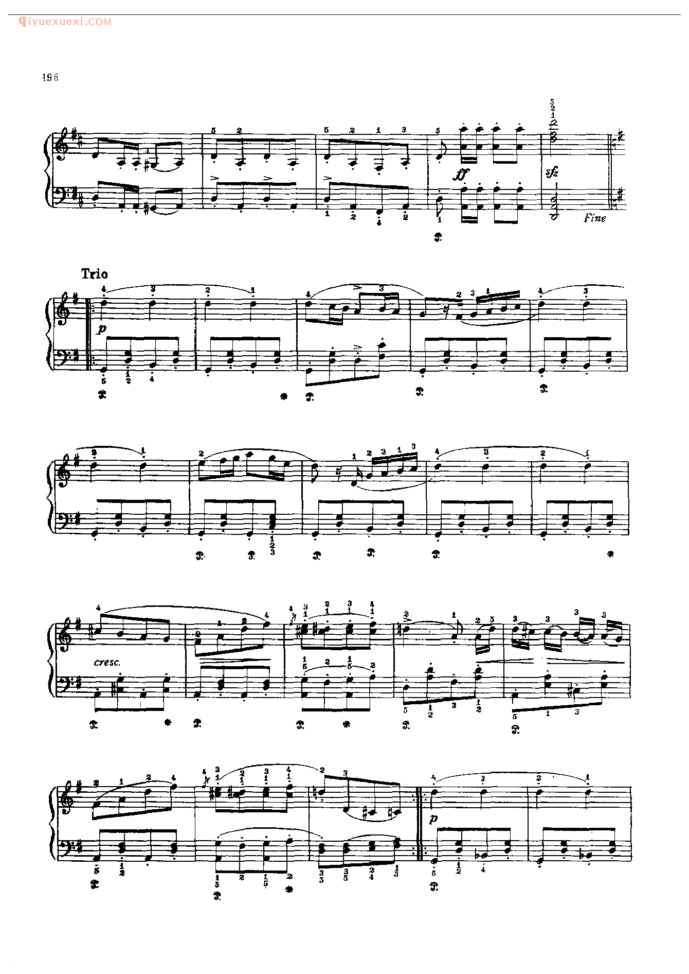钢琴曲精选:军队进行曲(Marche Militaire) 舒柏特