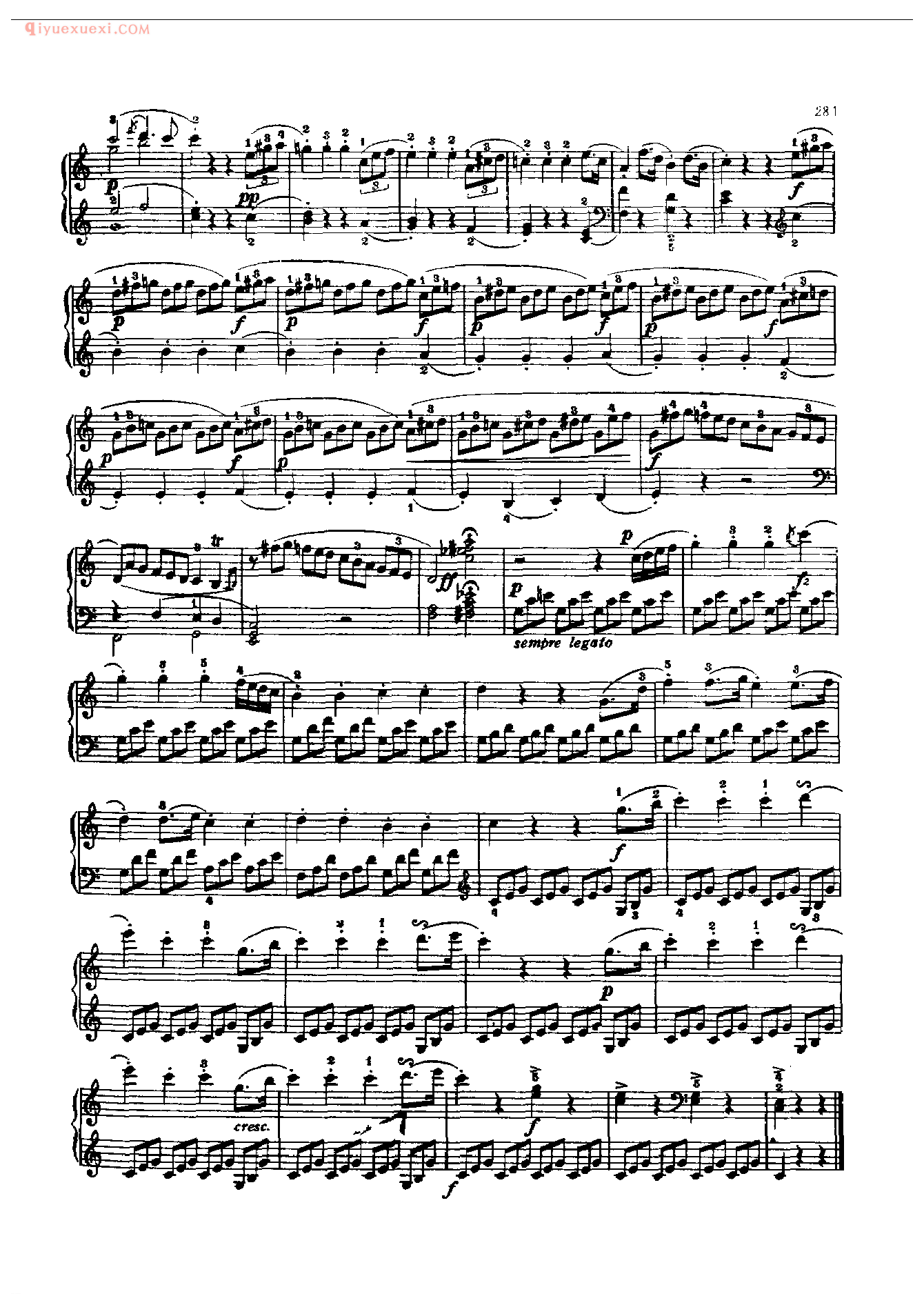 钢琴曲精选：奏鸣曲（C大调）(Sonata in C) 海顿