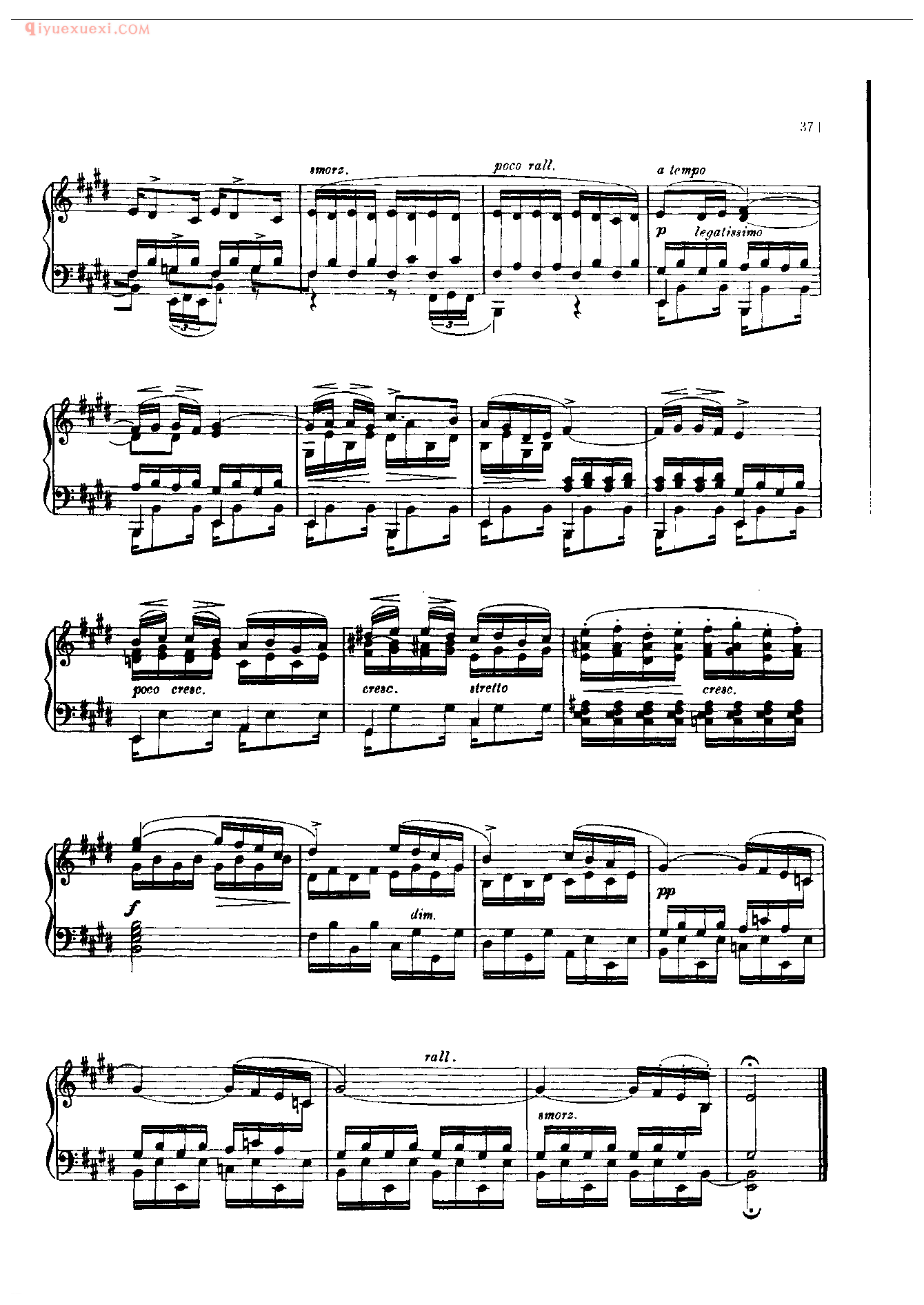 钢琴曲精选：练习曲〈Etude,Op. 10一3)肖邦