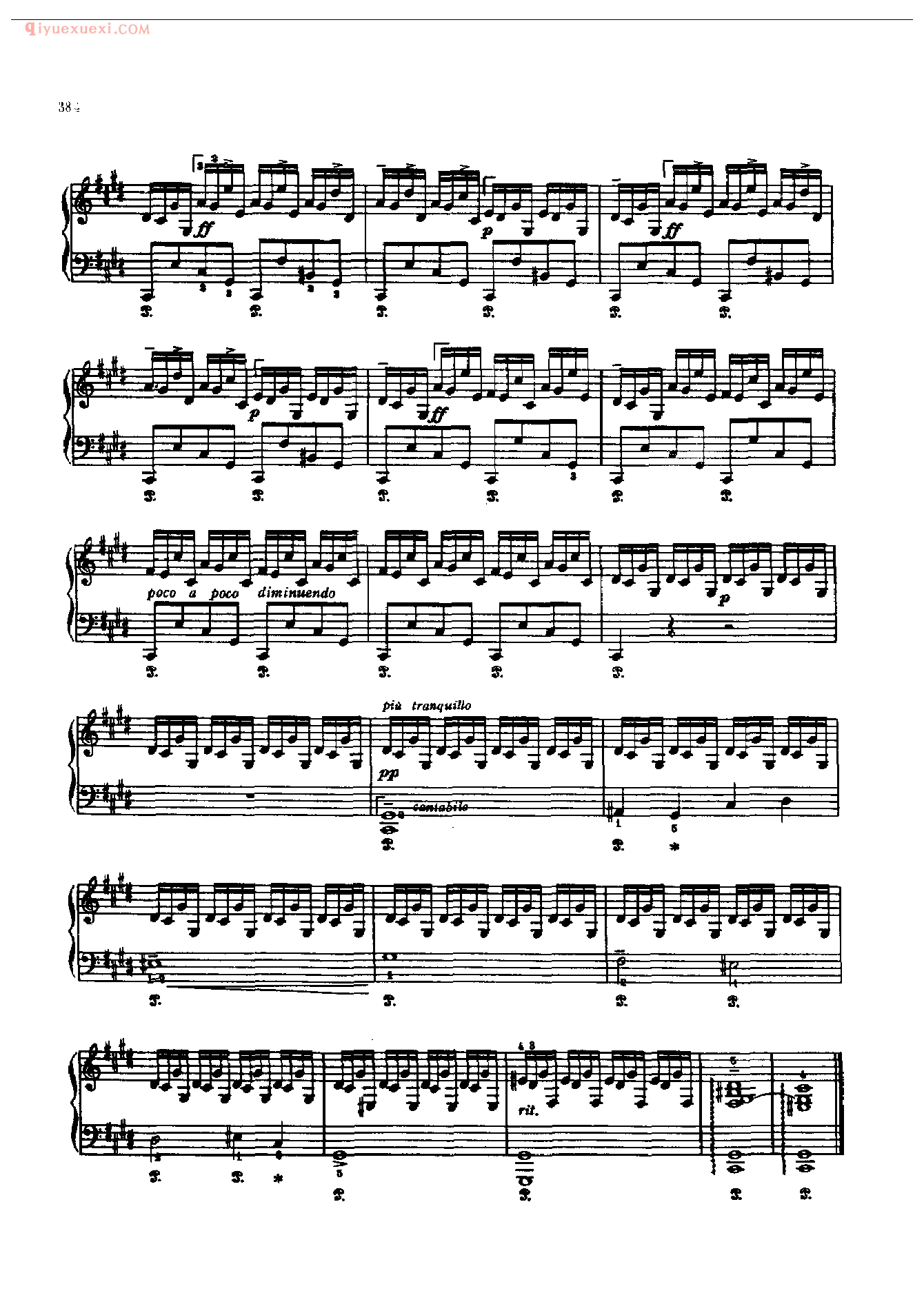 钢琴曲精选：幻想即兴曲(Fantasie-Impromptu) 肖邦