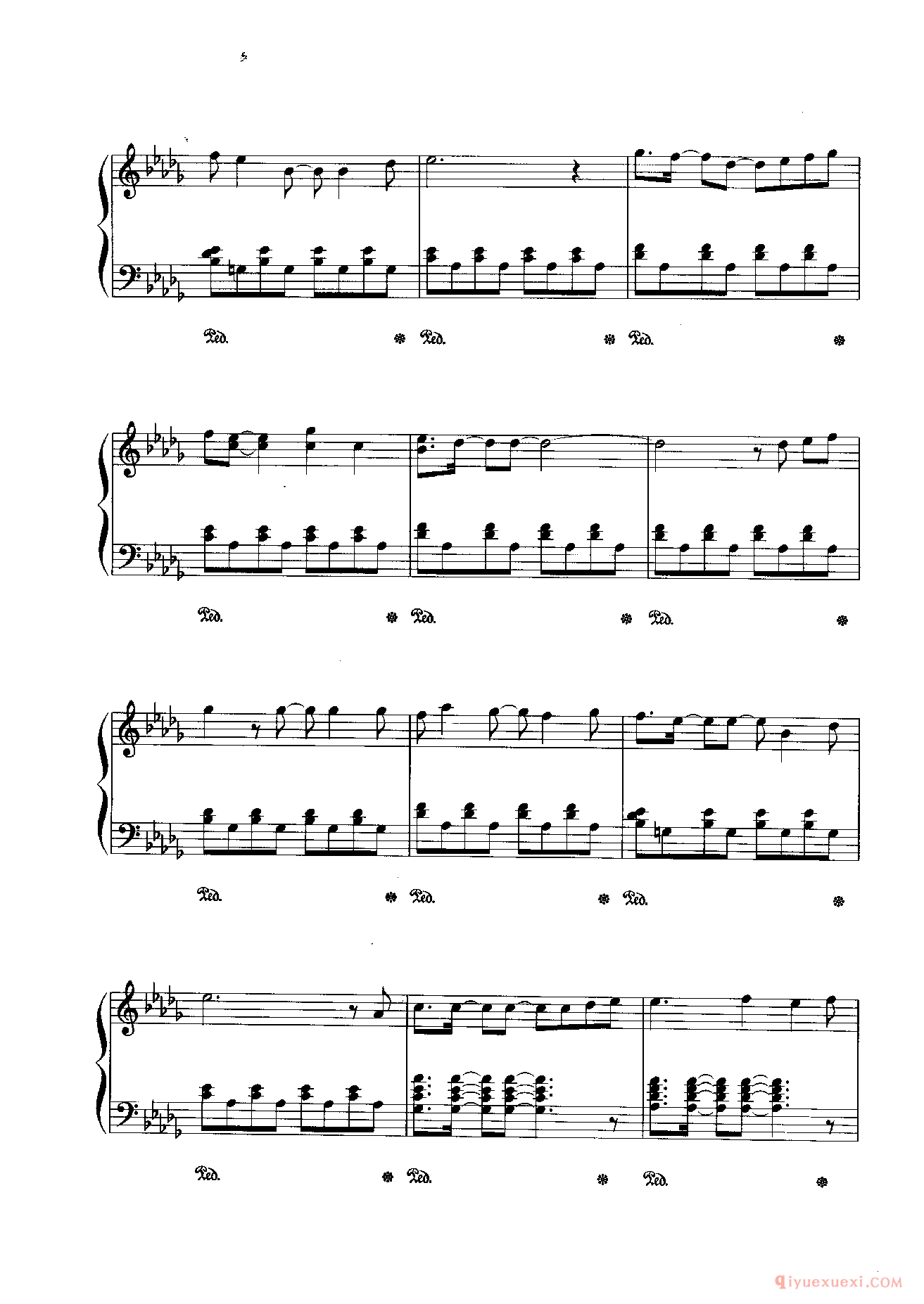 动漫音乐钢琴谱_愿い?とっ?け《名侦探柯南》片尾曲
