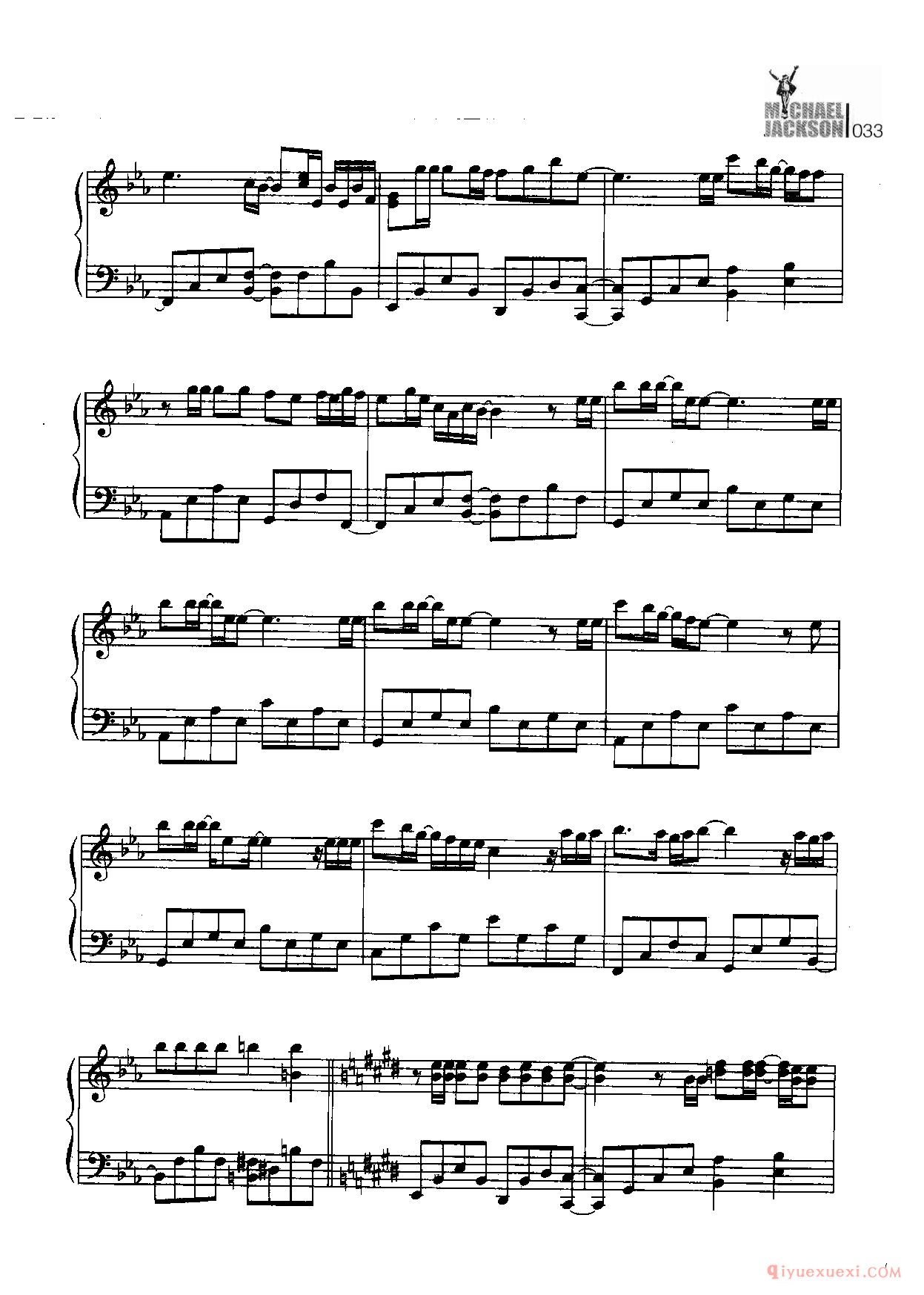 Featuring(特色)麦克杰克逊钢琴曲