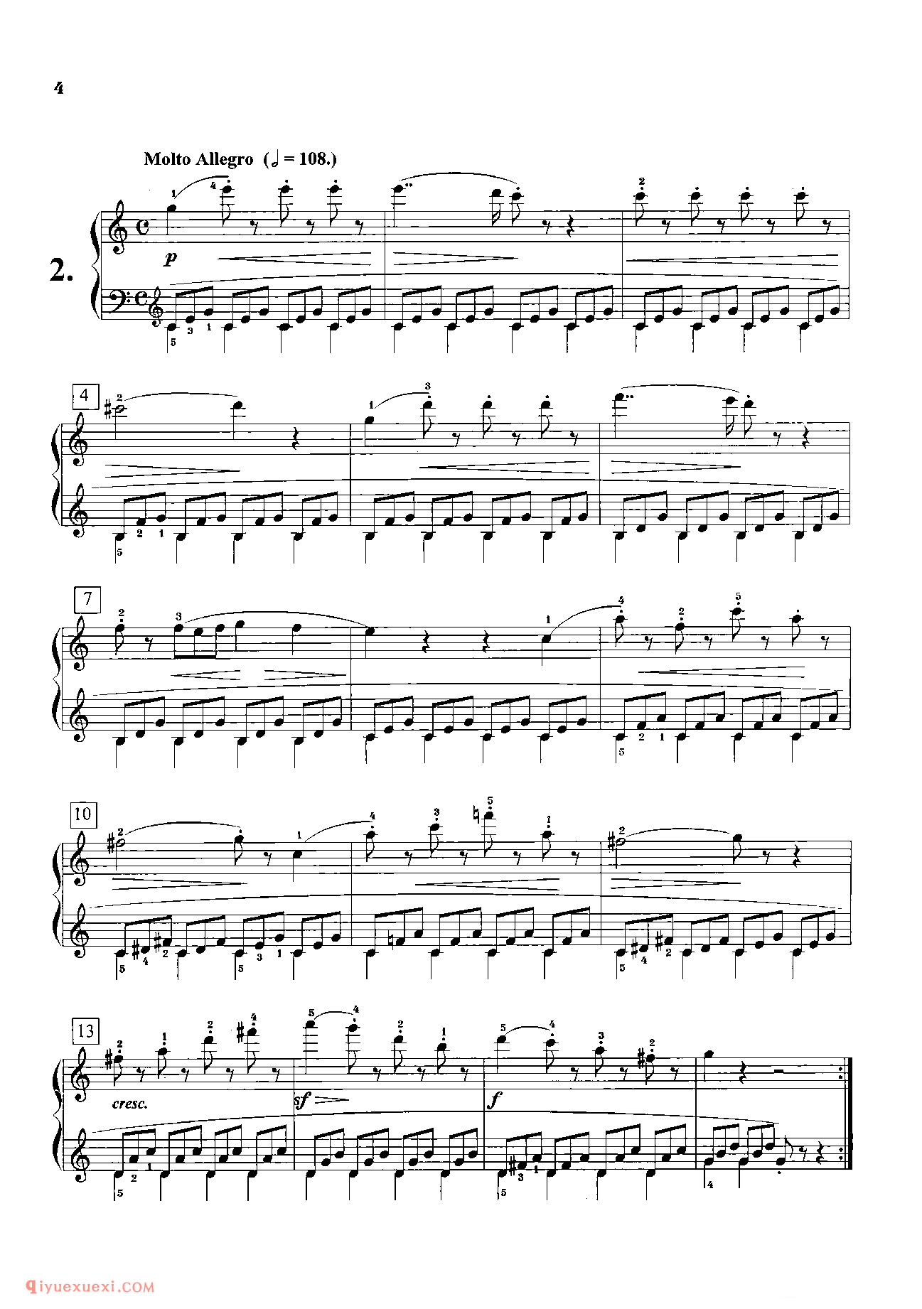 车尔尼钢琴流畅练习曲作品849(1-30首)教学版/程宪伟