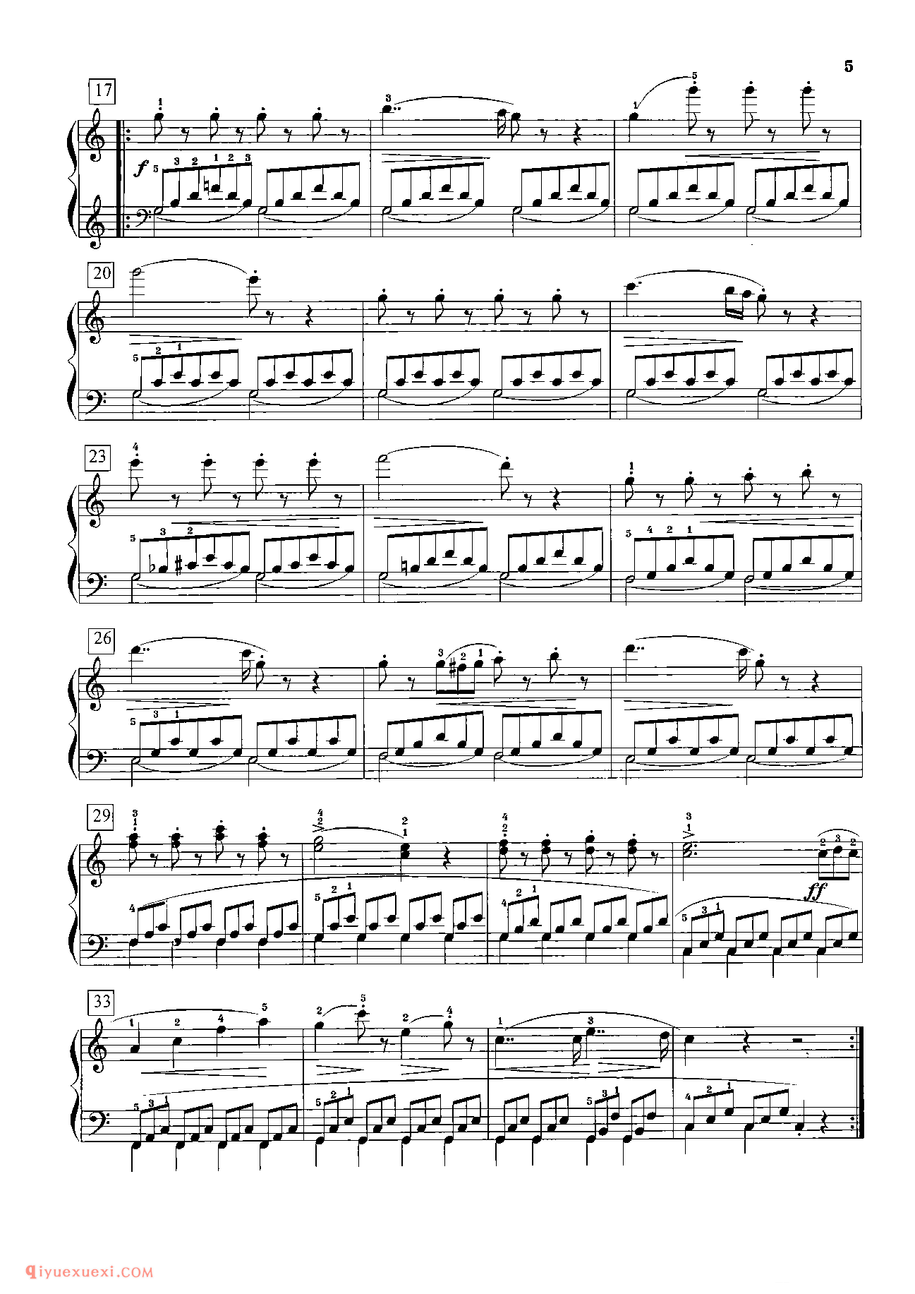 车尔尼钢琴流畅练习曲作品849(1-30首)教学版/程宪伟