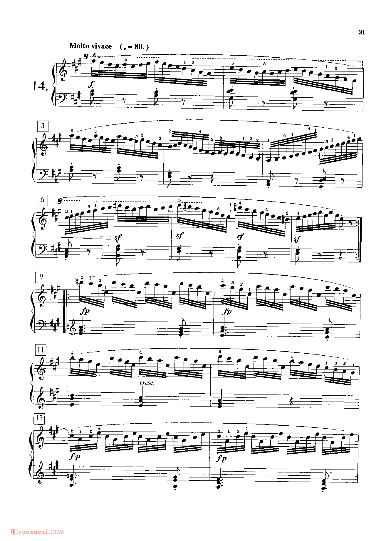 车尔尼钢琴流畅练习曲作品849(1-30首)教学版/程宪伟