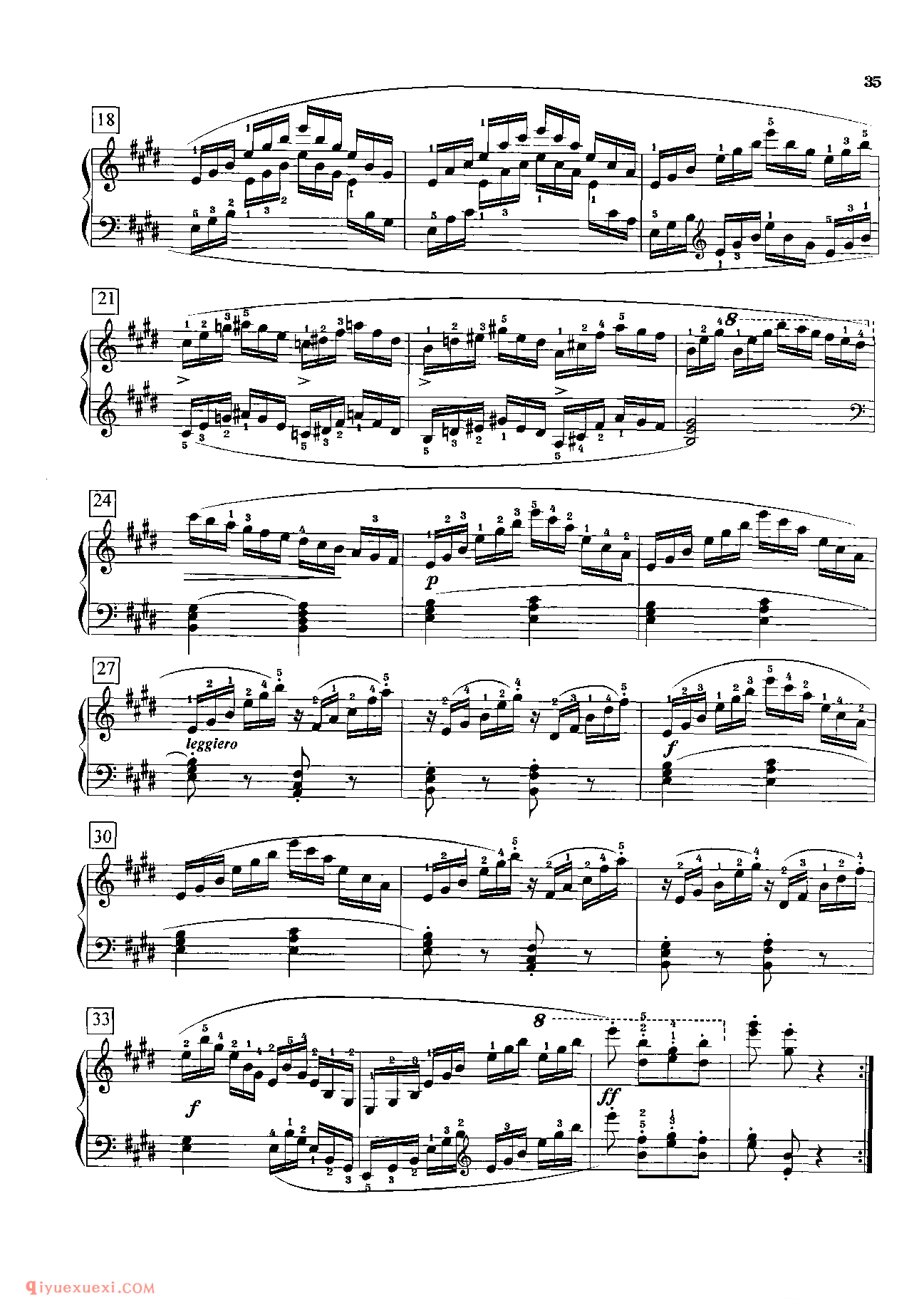 车尔尼钢琴流畅练习曲作品849(1-30首)教学版/程宪伟