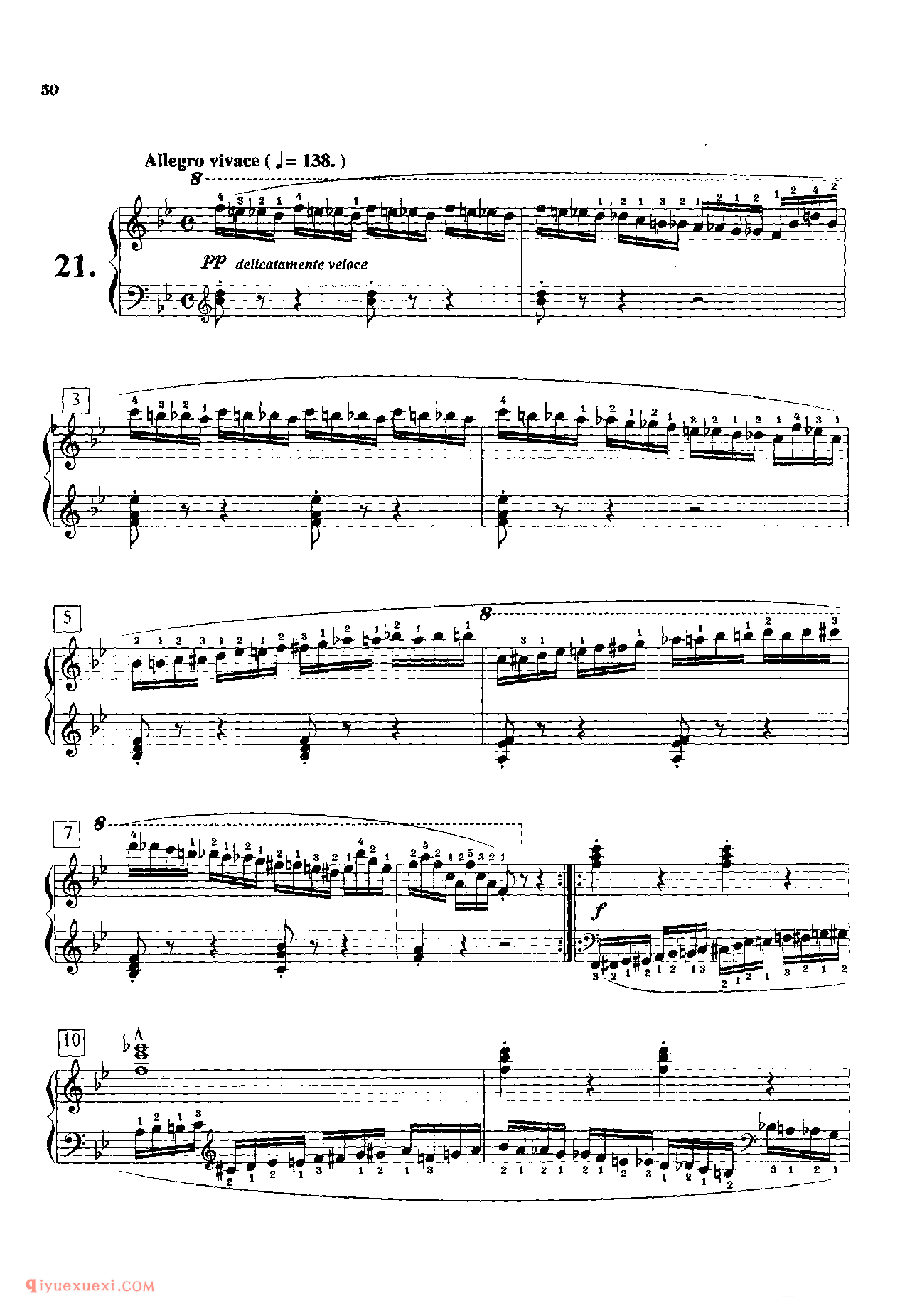 车尔尼钢琴流畅练习曲作品849(1-30首)教学版/程宪伟