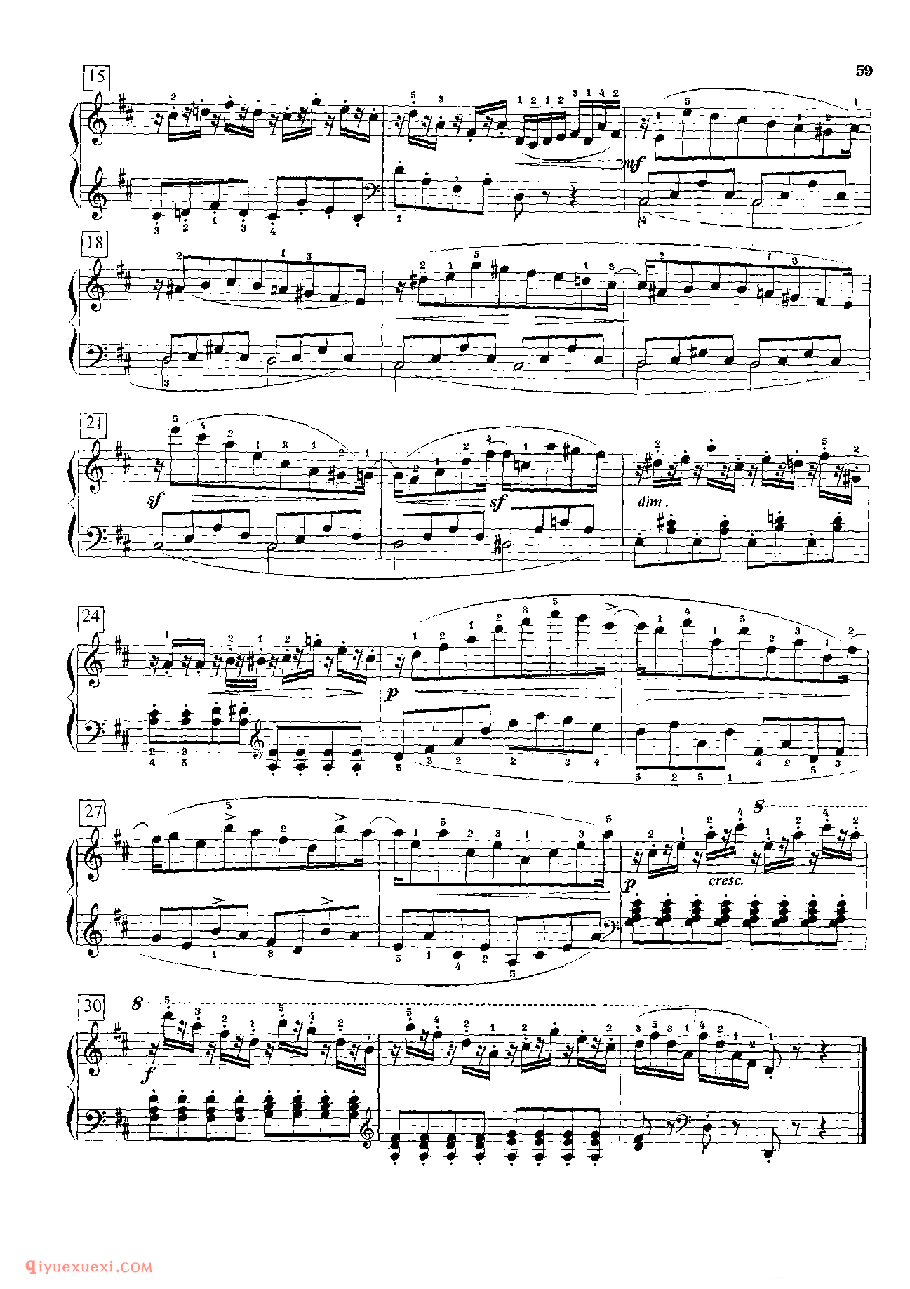 车尔尼钢琴流畅练习曲作品849(1-30首)教学版/程宪伟