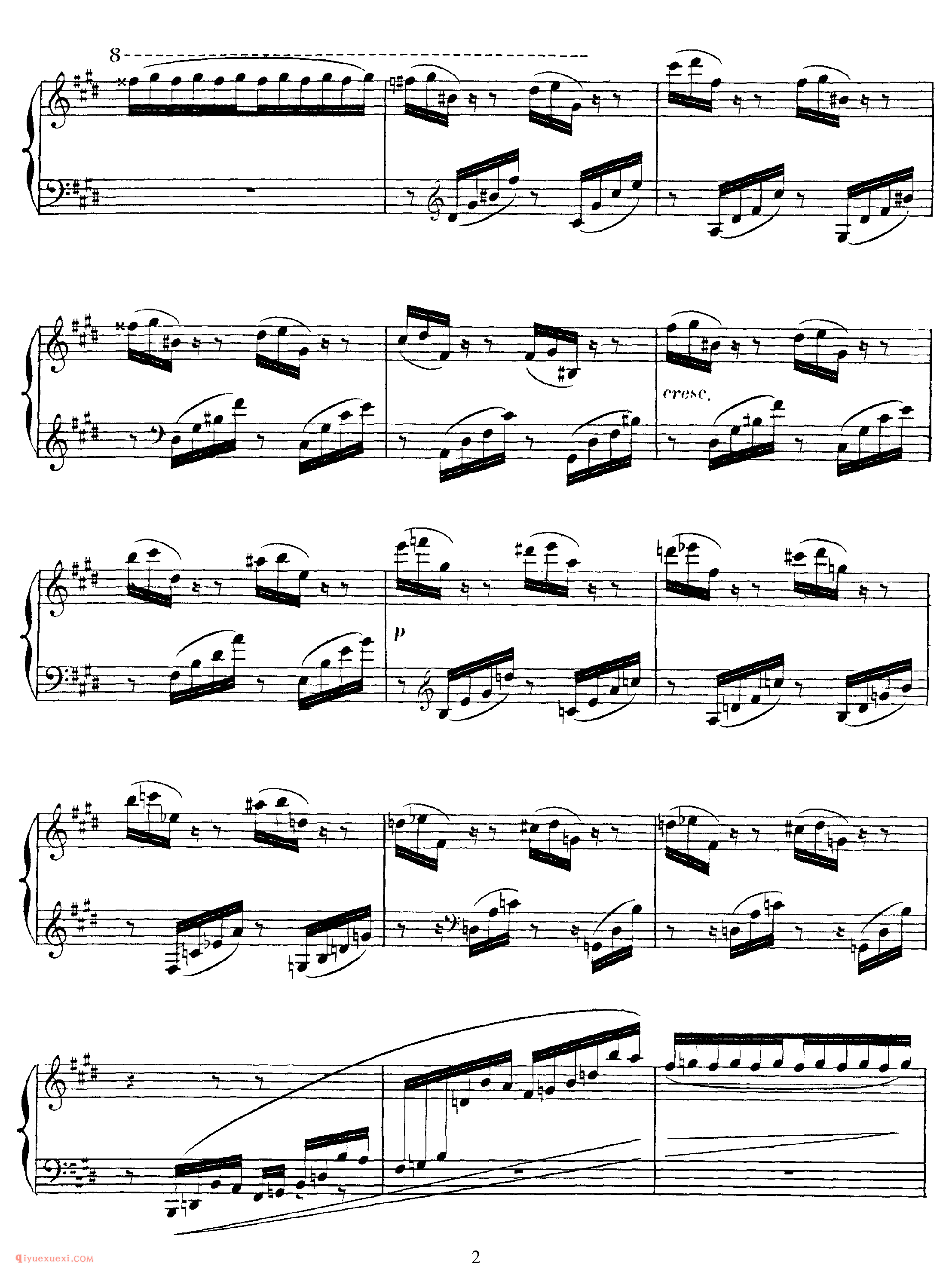热情的快板 Allegro Appassionato, Op 70_圣桑钢琴谱