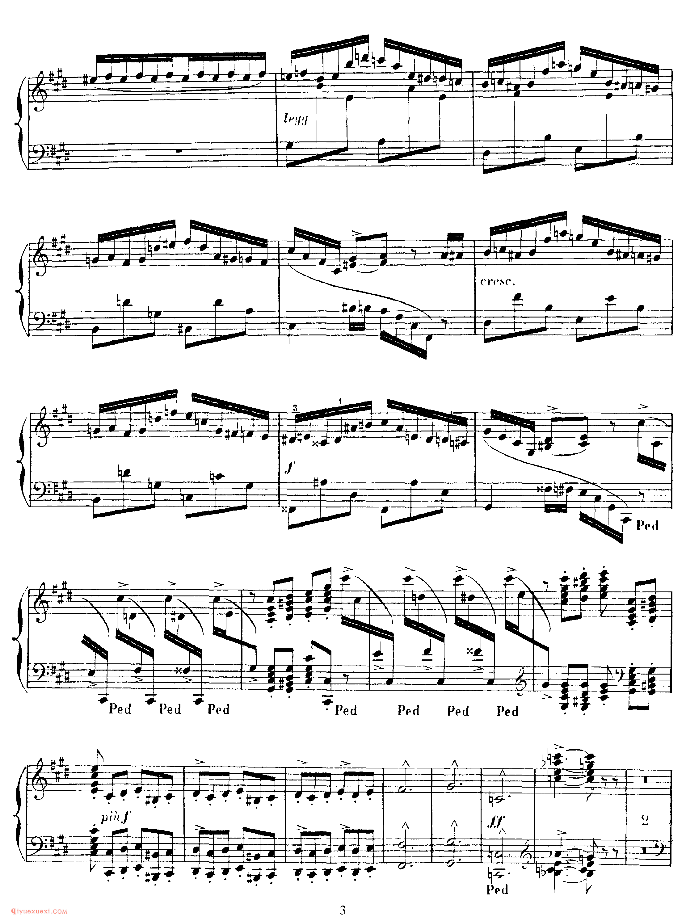 热情的快板 Allegro Appassionato, Op 70_圣桑钢琴谱