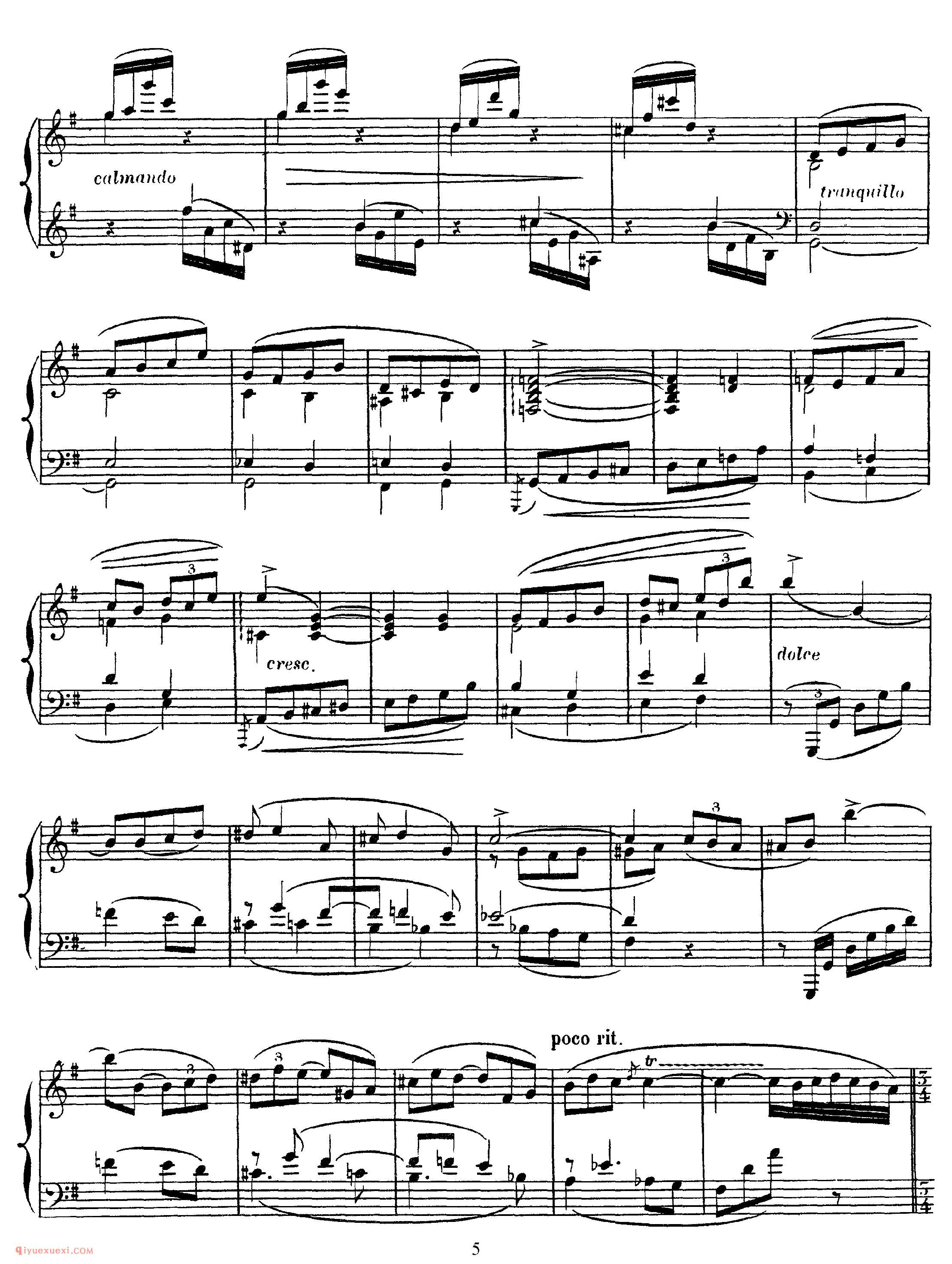 热情的快板 Allegro Appassionato, Op 70_圣桑钢琴谱