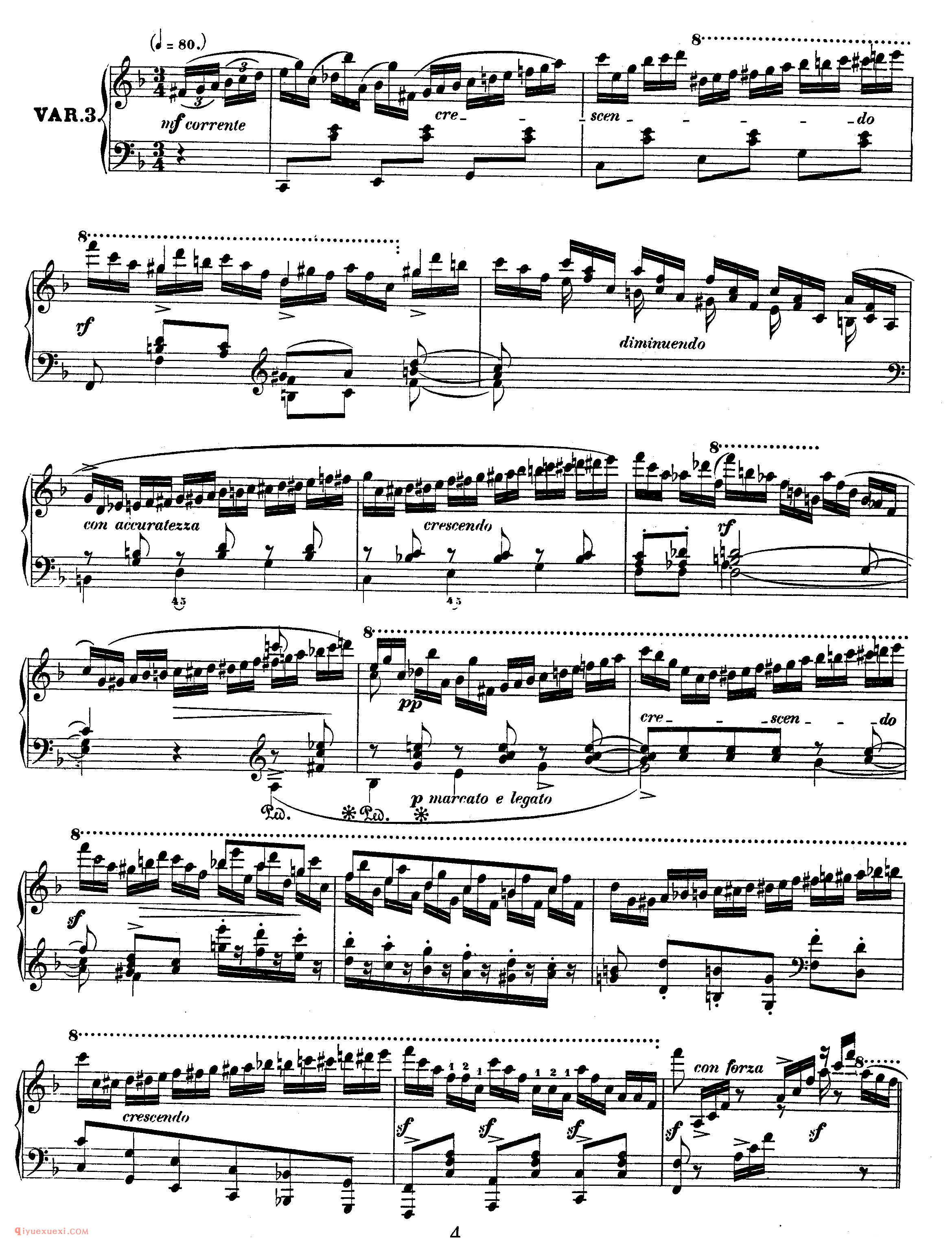 舒曼《阿贝格变奏曲》作品1_Schumann Abegg Variations Op.1_舒曼钢琴谱