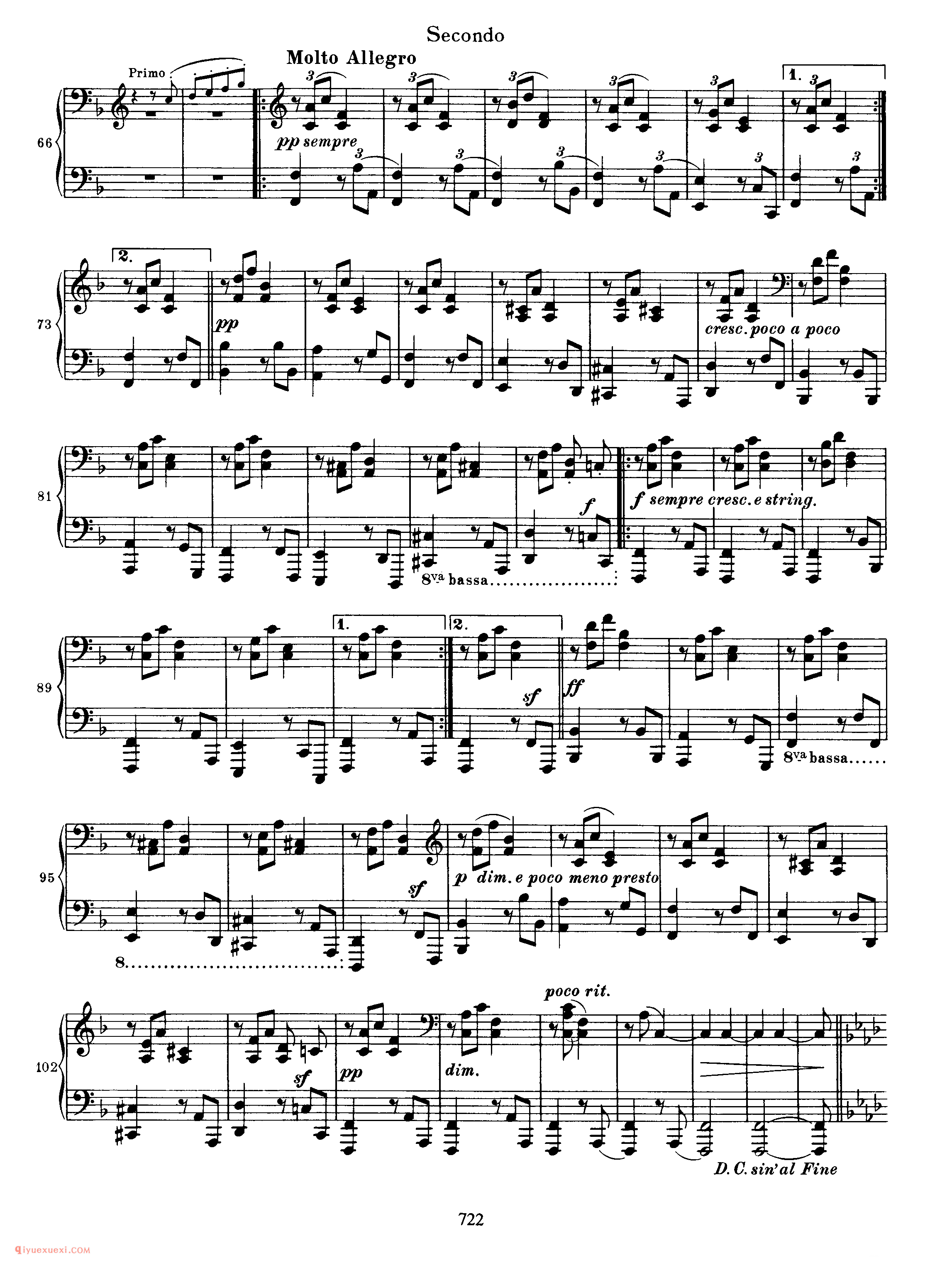 Hungarian Dance No. 4 in F Minor_勃拉姆斯《匈牙利舞曲》四手联弹