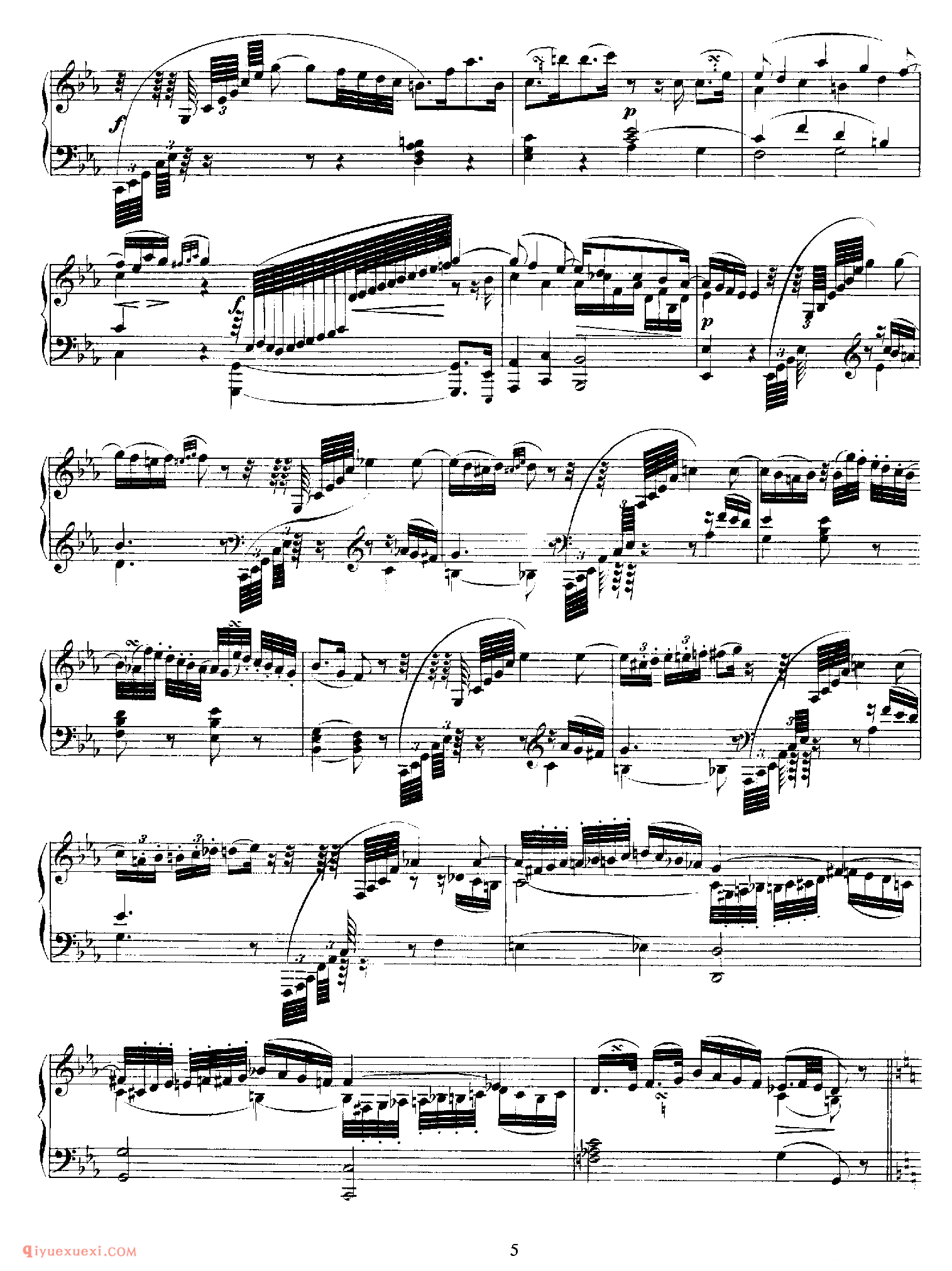 莫扎特的《c小调幻想曲》 Fantasy in c Minor K.396/385f_莫扎特钢琴谱