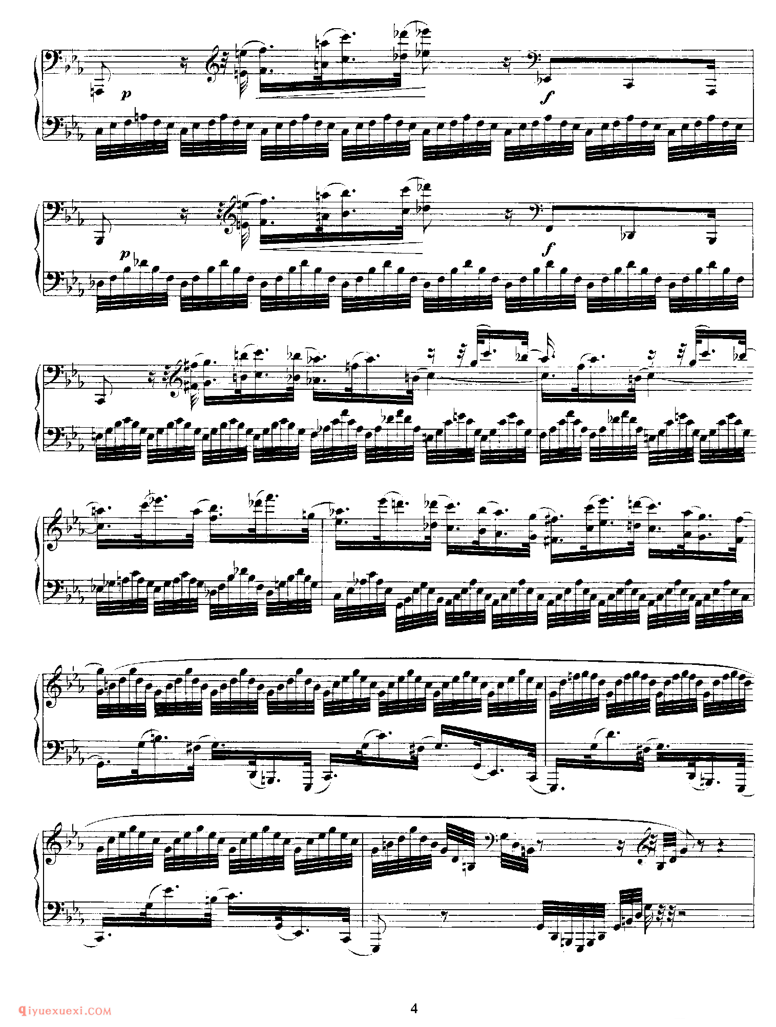 莫扎特的《c小调幻想曲》 Fantasy in c Minor K.396/385f_莫扎特钢琴谱