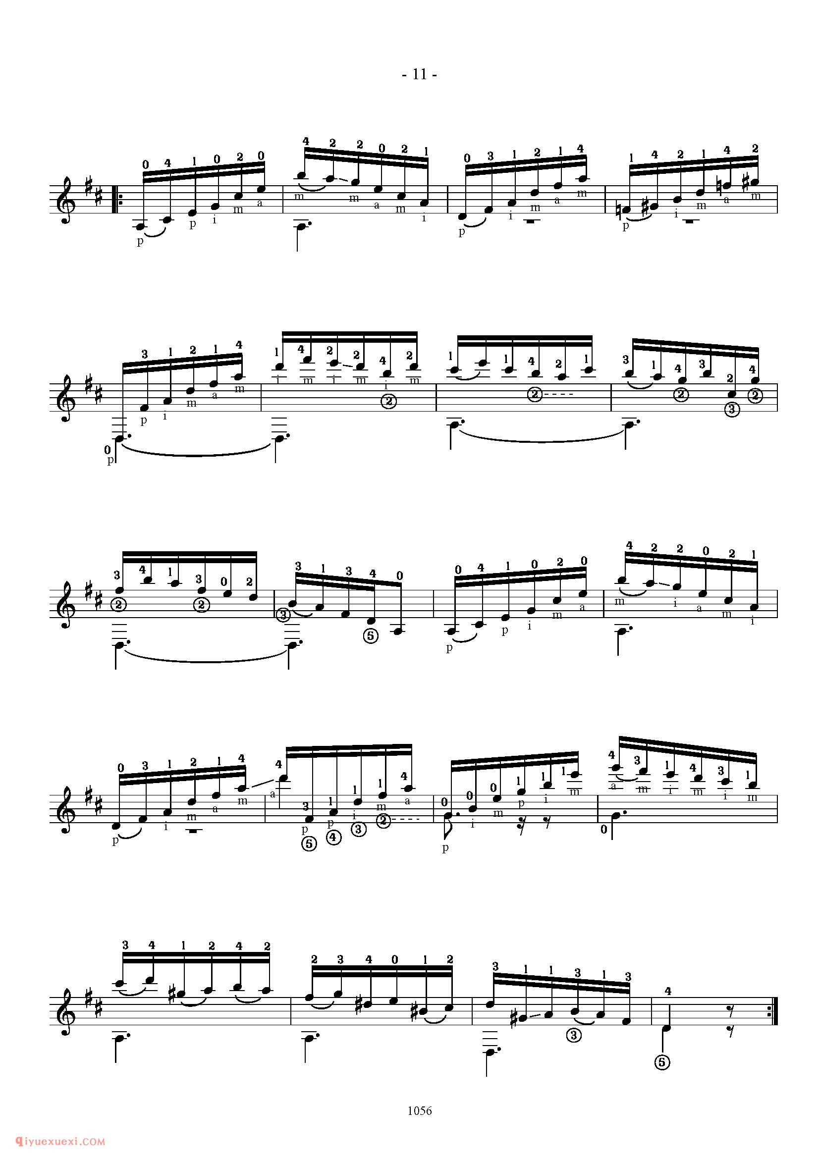 FRANCISCO TARREGA 12 STUDIES FOR GUITAR_世界著名古典吉他练习乐曲谱