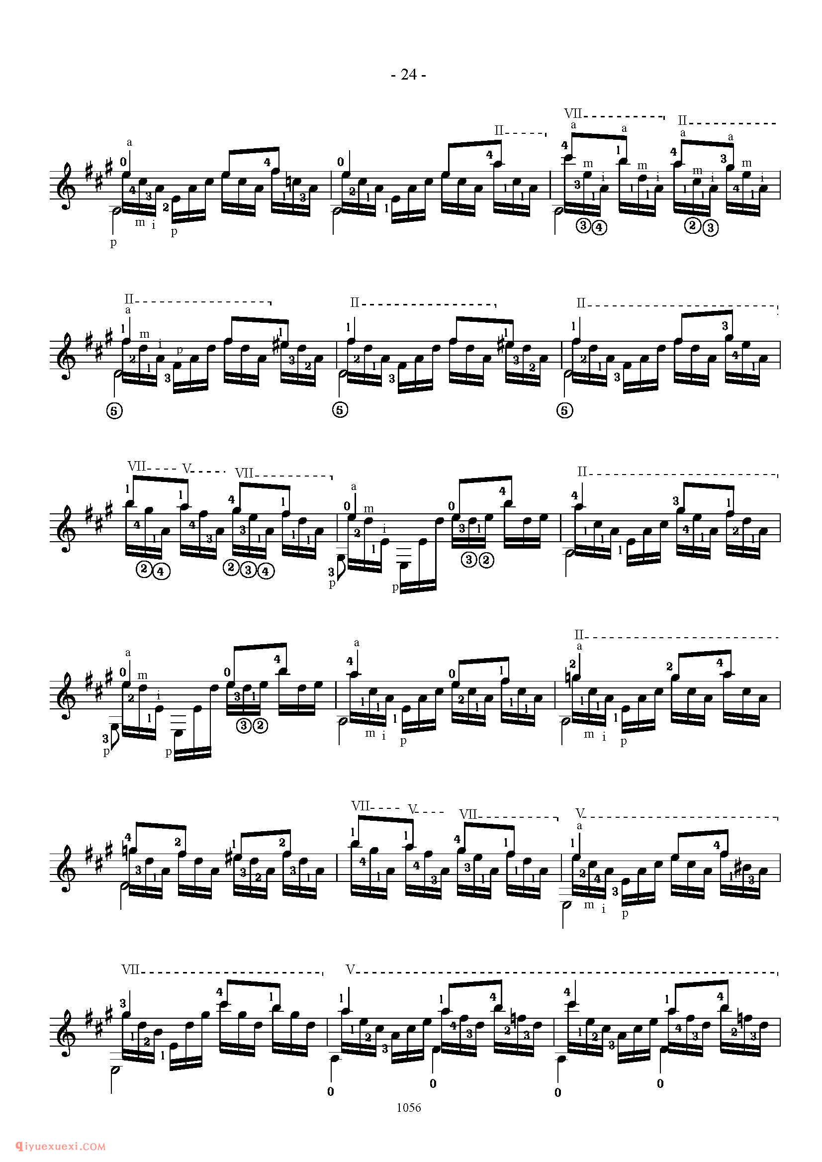 FRANCISCO TARREGA 12 STUDIES FOR GUITAR_世界著名古典吉他练习乐曲谱