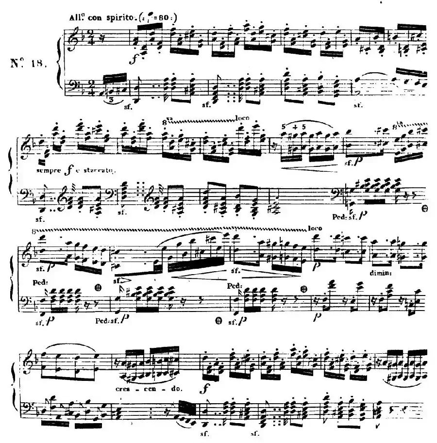 24 Exercices et Preludes Op.21(24首前奏练习曲·18)