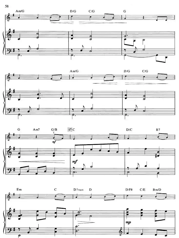 INFANT HOLY, INFANT LOWLY(钢琴伴奏谱)