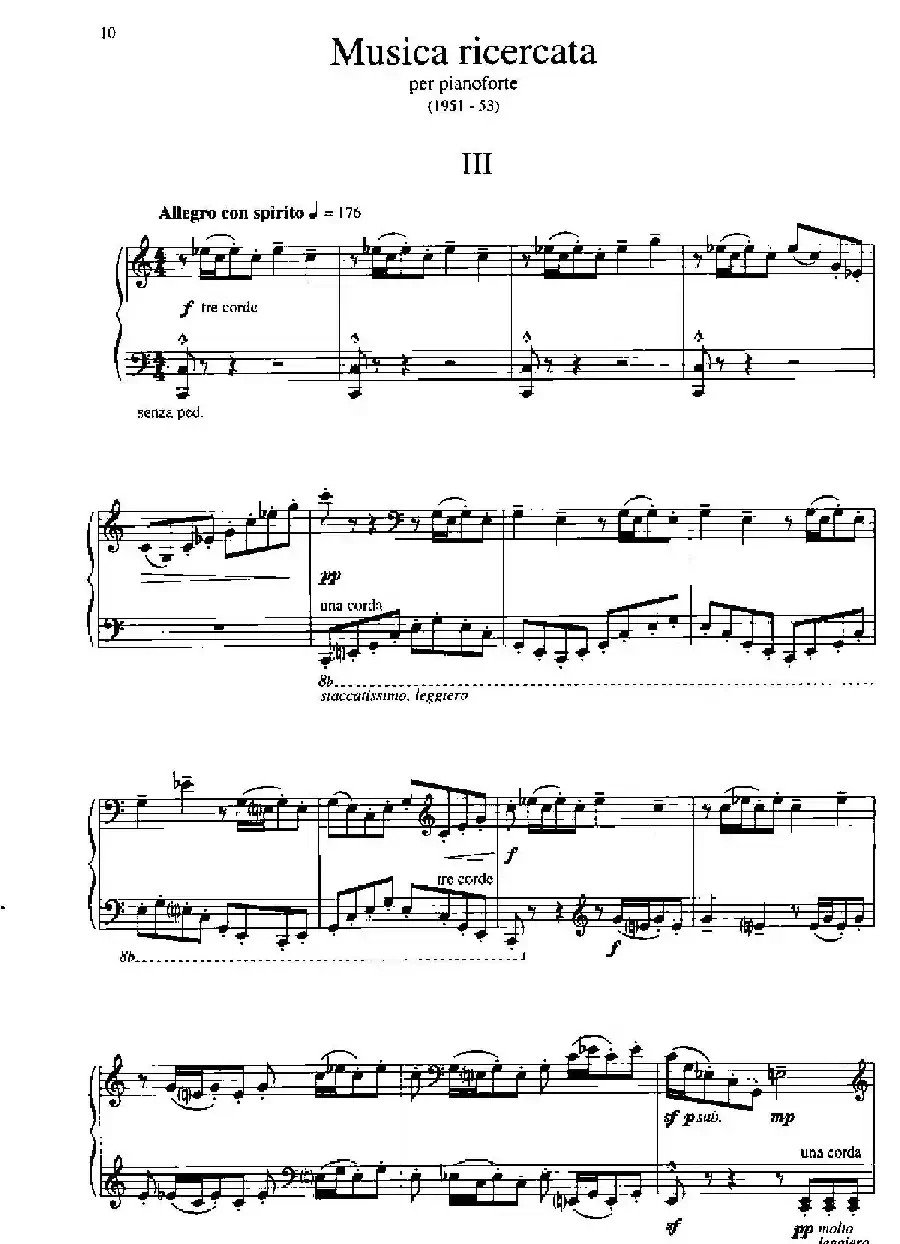 Musica Ricercata(音乐习作·3)