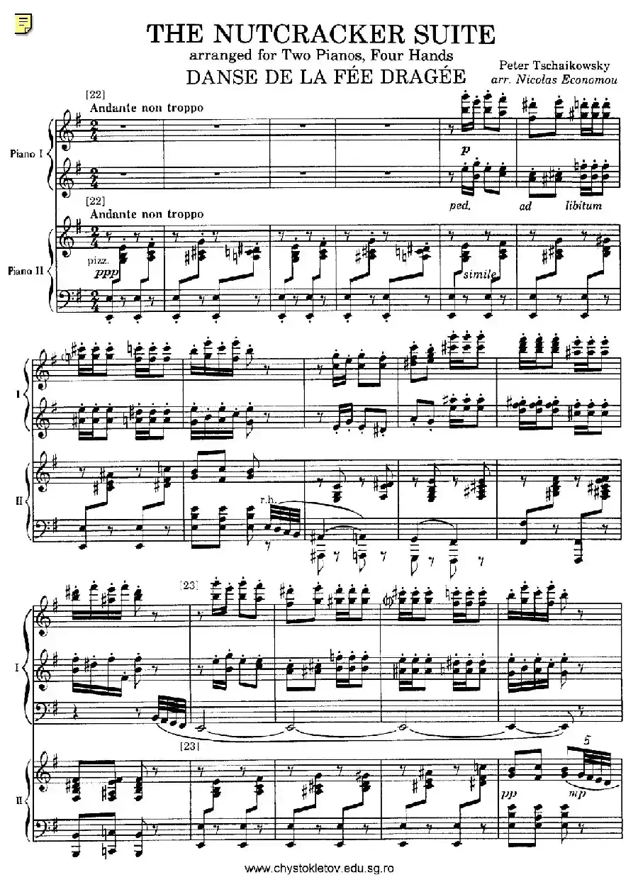 Nutcracker Op.71 芭蕾舞剧《胡桃夹子》(改编双钢琴版·第三部分)
