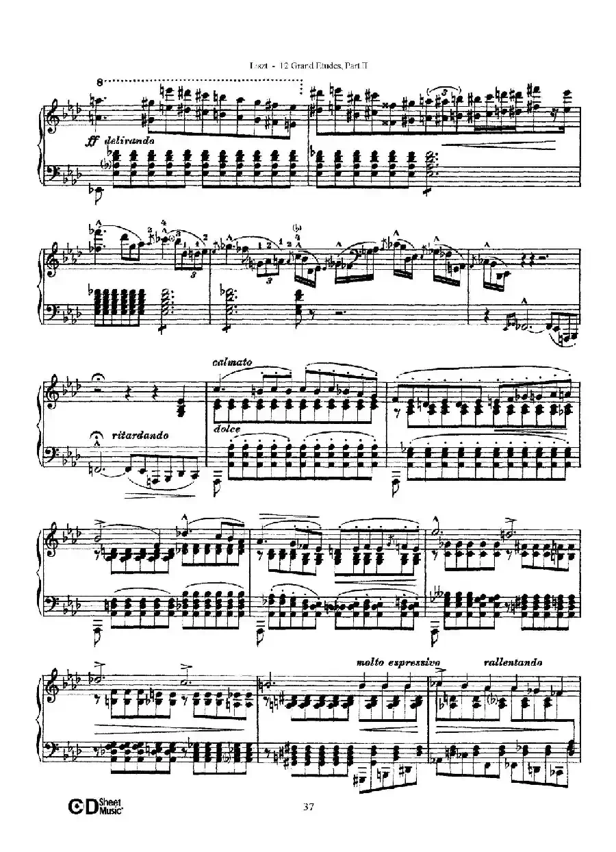 12 Grand Etudes S.137(12首华丽的练习曲·9)