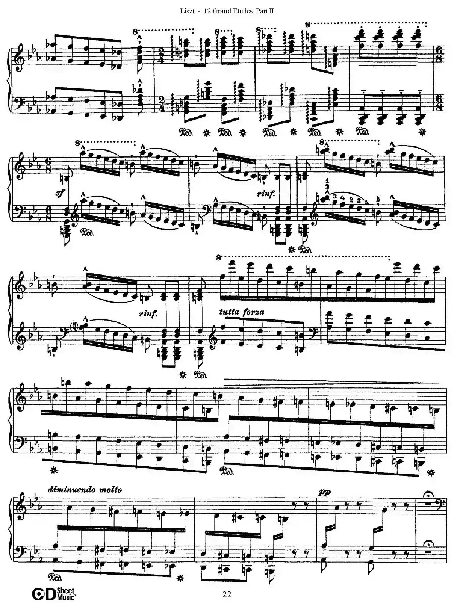 12 Grand Etudes S.137(12首华丽的练习曲·8)