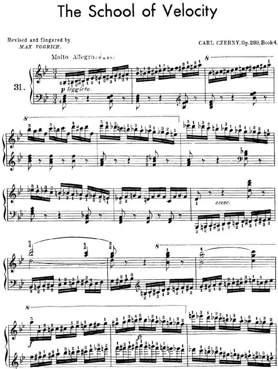 40首车尔尼Op.299钢琴快速练习曲(NO.31)