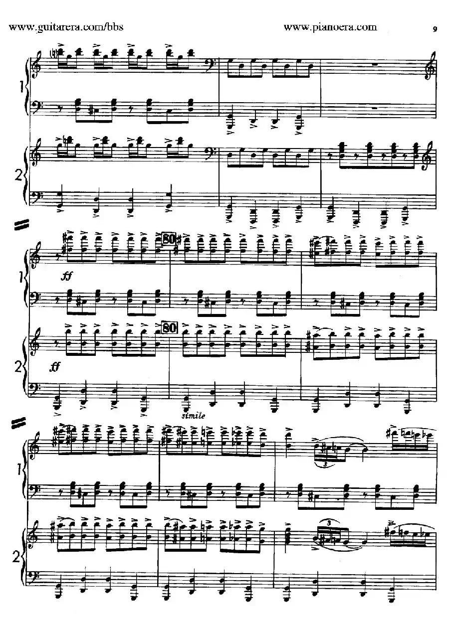 Sabre Dance(马刀舞曲)(双钢琴版)