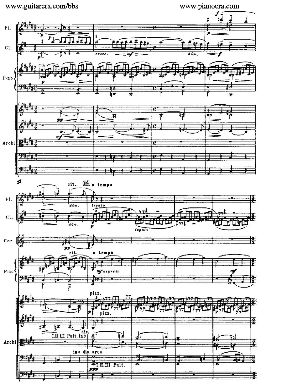 c小调第二钢琴协奏曲 Op.18(第二乐章总谱)