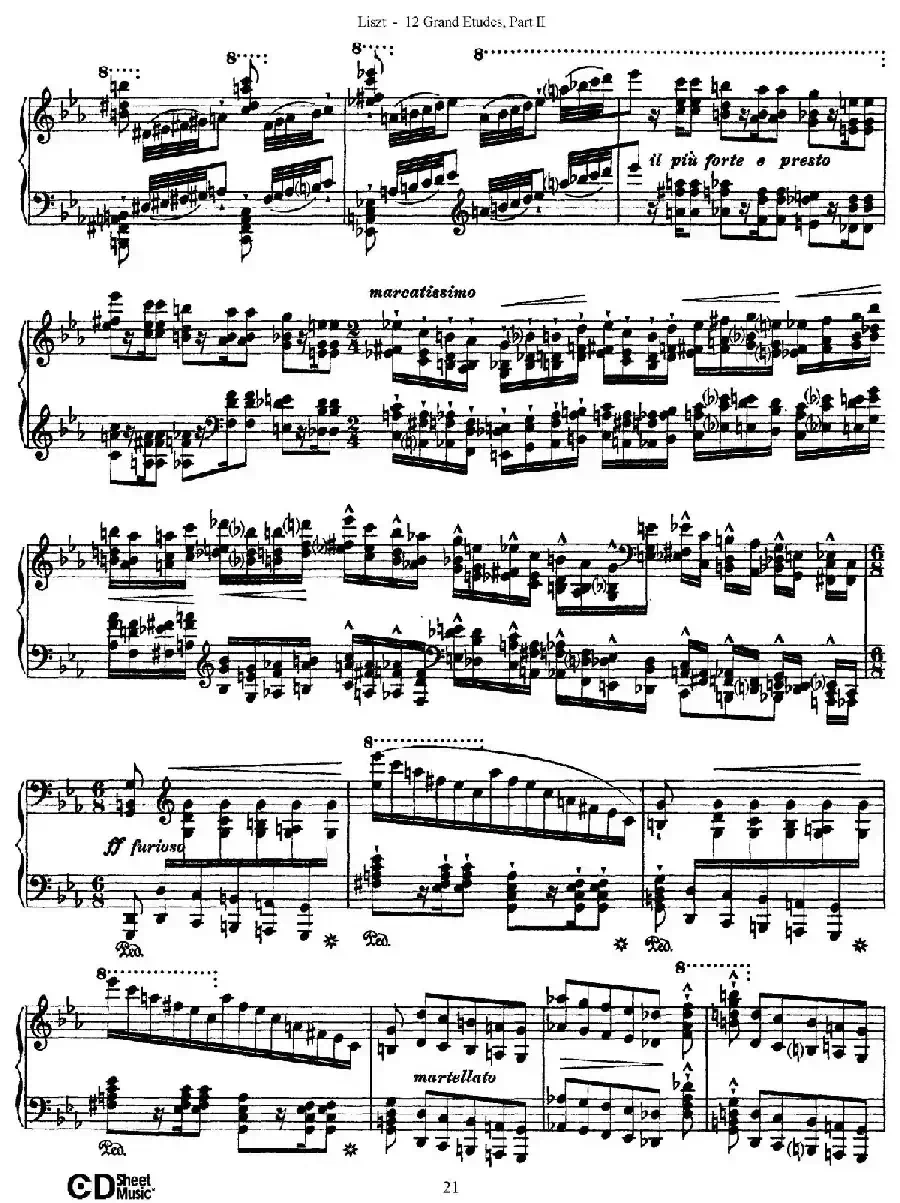 12 Grand Etudes S.137(12首华丽的练习曲·8)